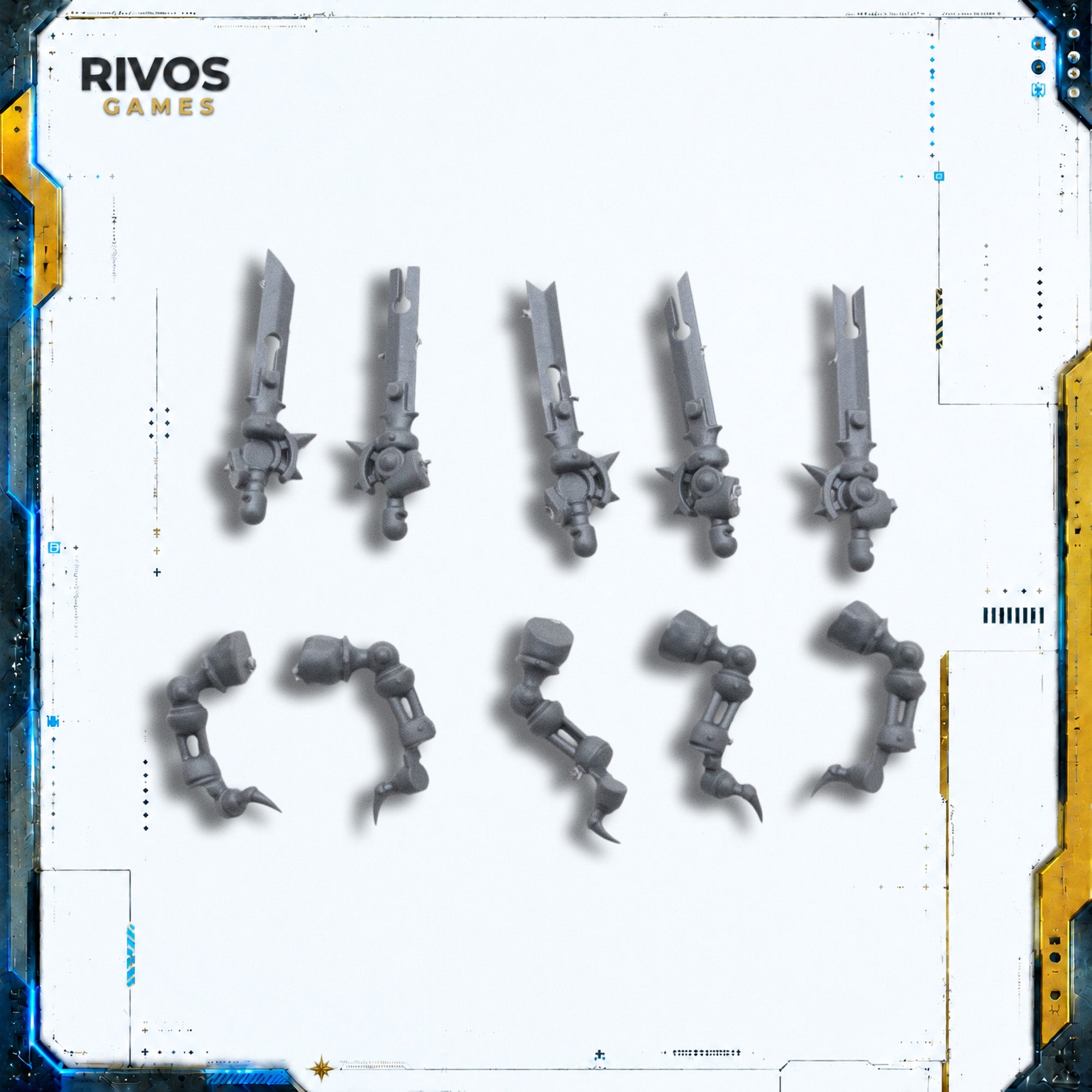 Warhammer 40K Adeptus Mechanicus Sicarians Transonic Razor x 5 - Bits (Bitz)