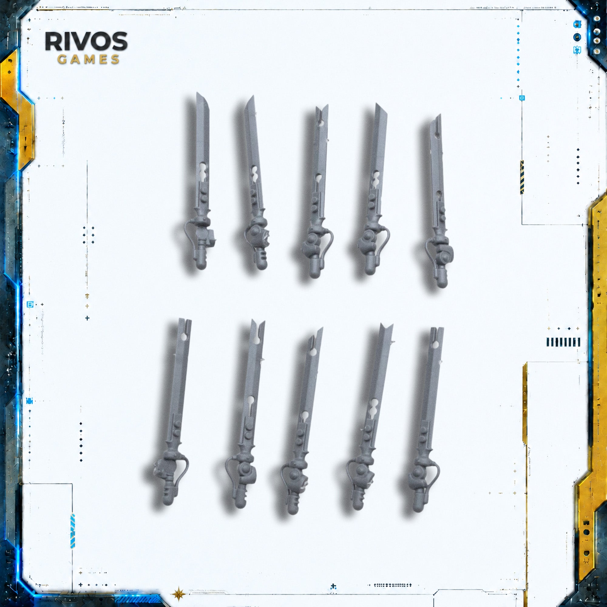 Warhammer 40K Adeptus Mechanicus Sicarians Transonic Blade x 10 - Bits (Bitz)
