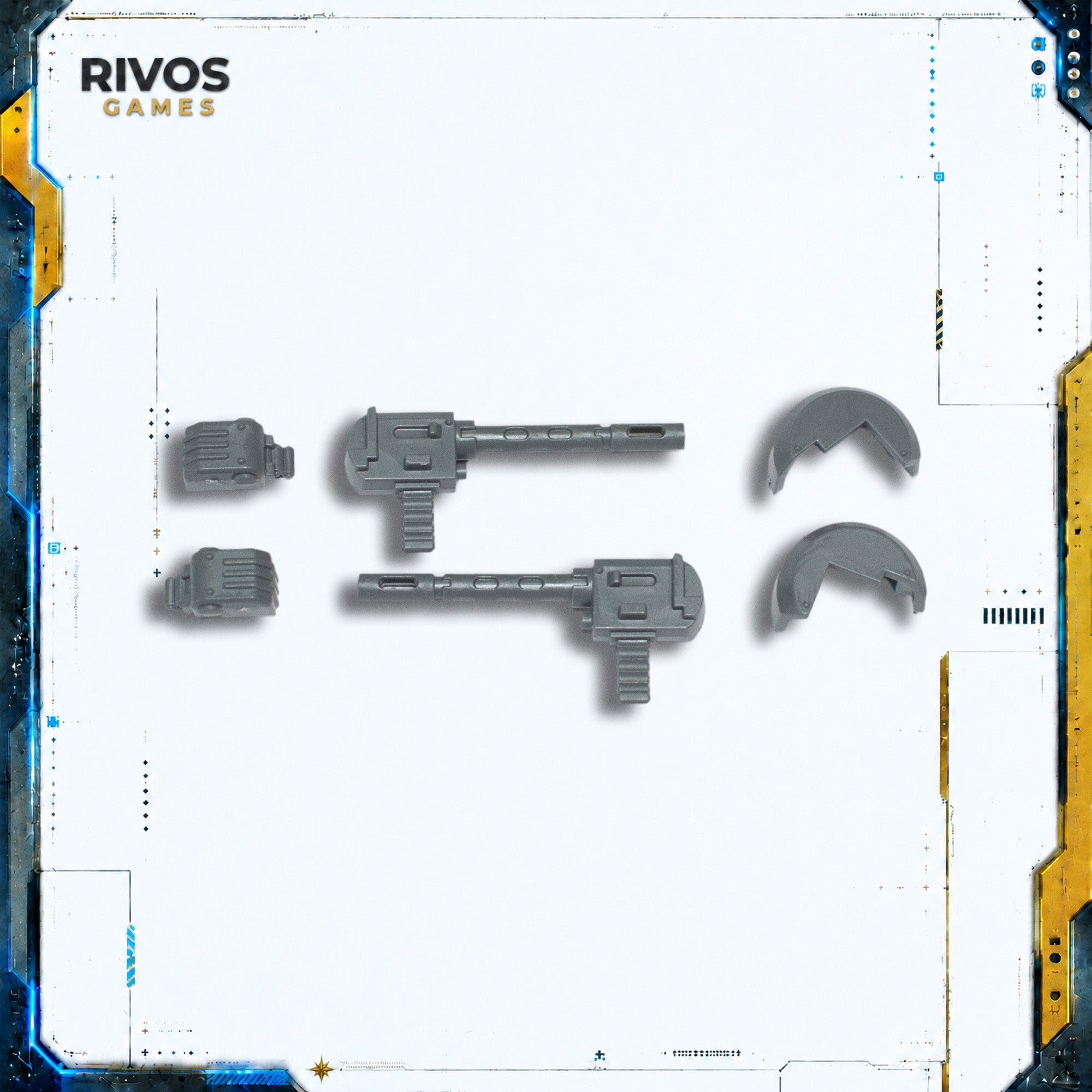 Warhammer 40K Space Marines Invictor Tactical Warsuit Heavy Stubber x 2 - Bits (Bitz)