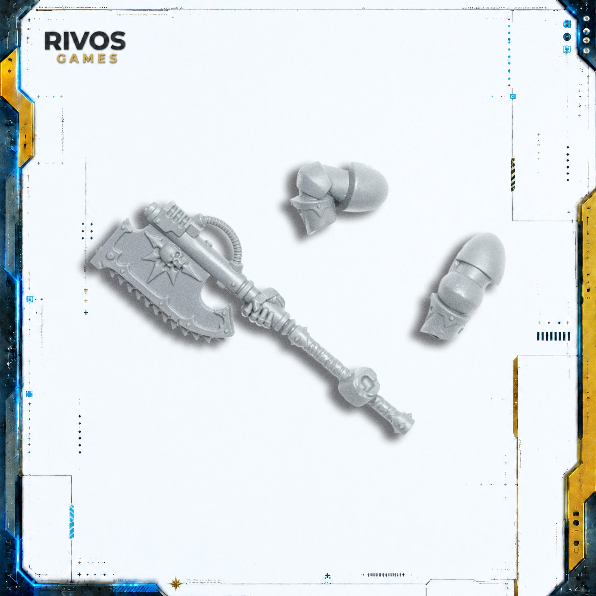 Warhammer 40K Chaos Space Marines Legionaries Double-Handed Chainaxe - Bits (Bitz)