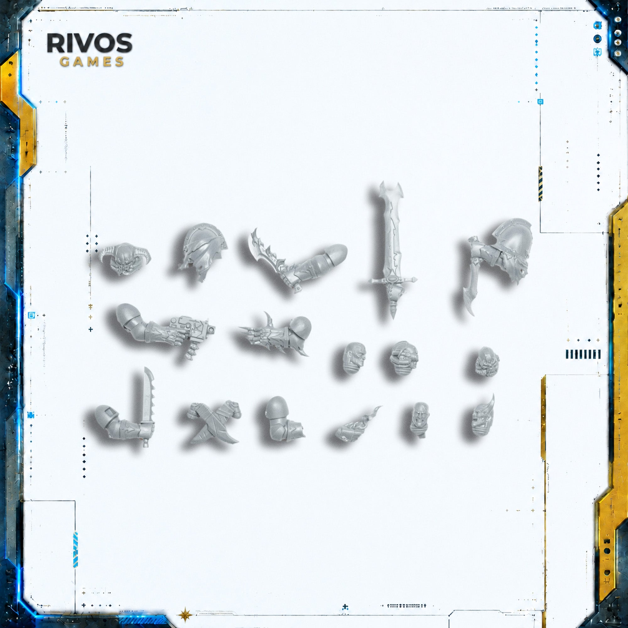 Warhammer 40K Chaos Space Marines Legionaries Accessories - Bits (Bitz) - Bits (Bitz)