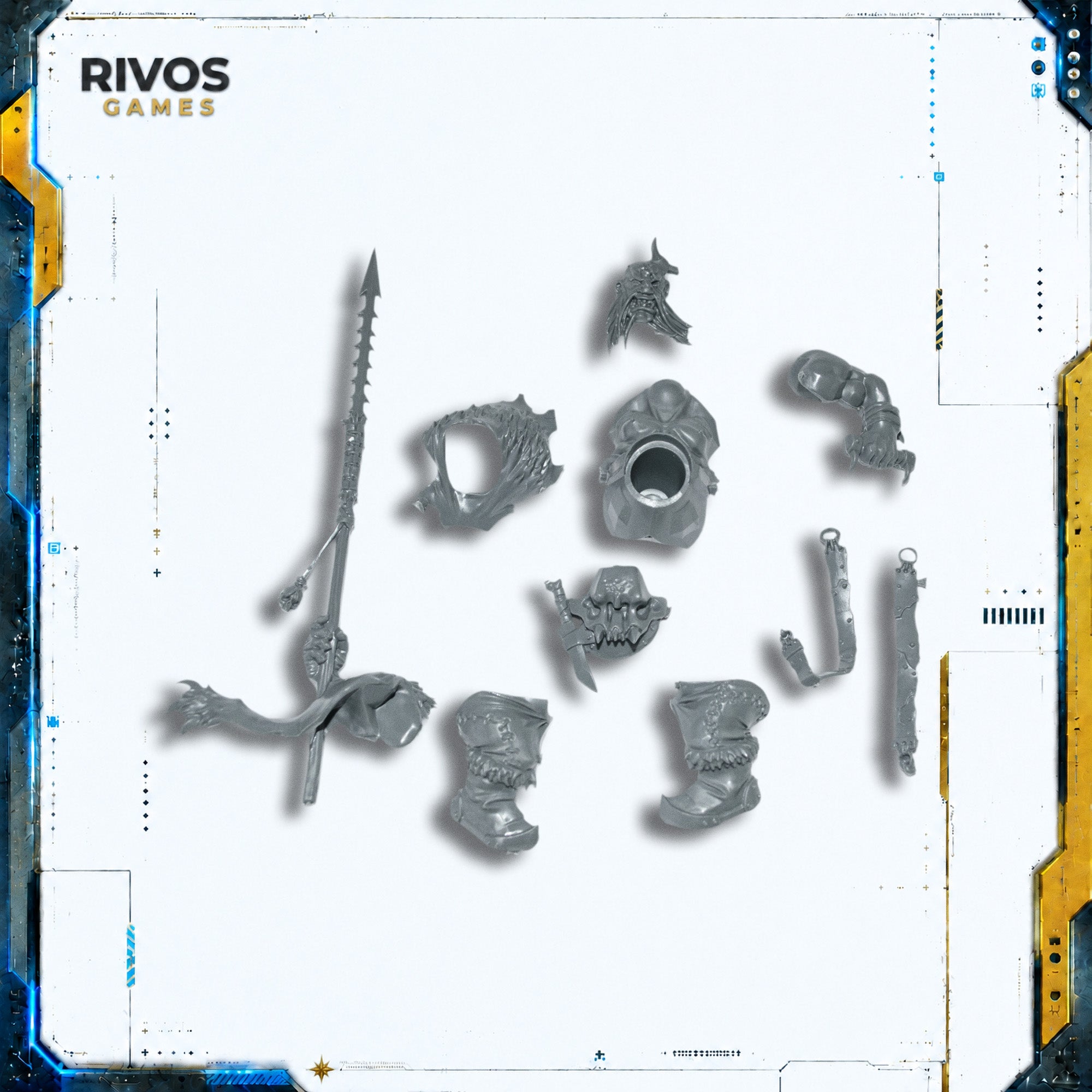 Warhammer Ogor Mawtribes Stonehorn Frostlord with Frost Spear - Bits (Bitz)