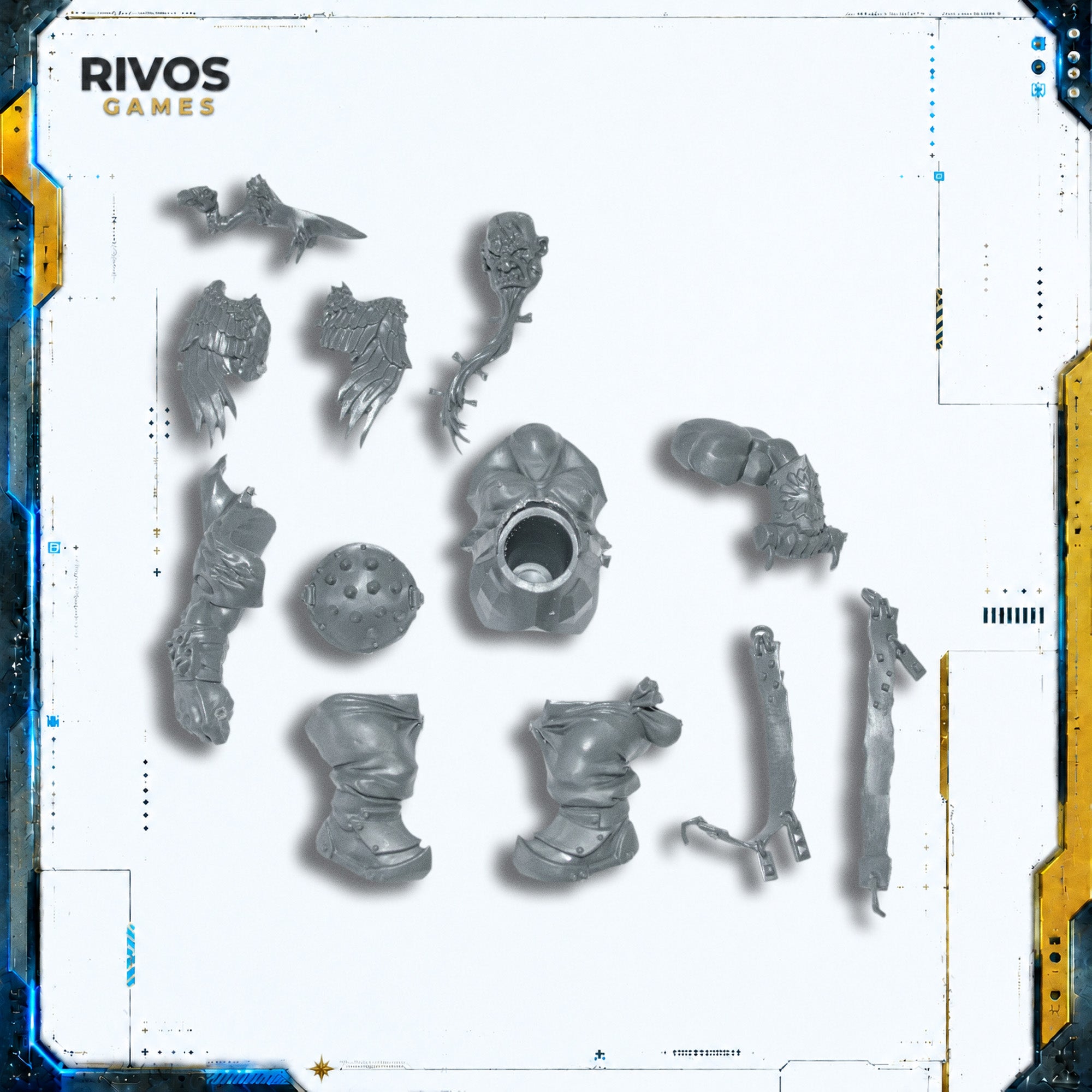 Warhammer Ogor Mawtribes Stonehorn Huskard with Blood Vulture - Bits (Bitz)
