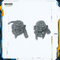 Warhammer Ogor Mawtribes Stonehorn Huskard Heads x 2 - Bits (Bitz)