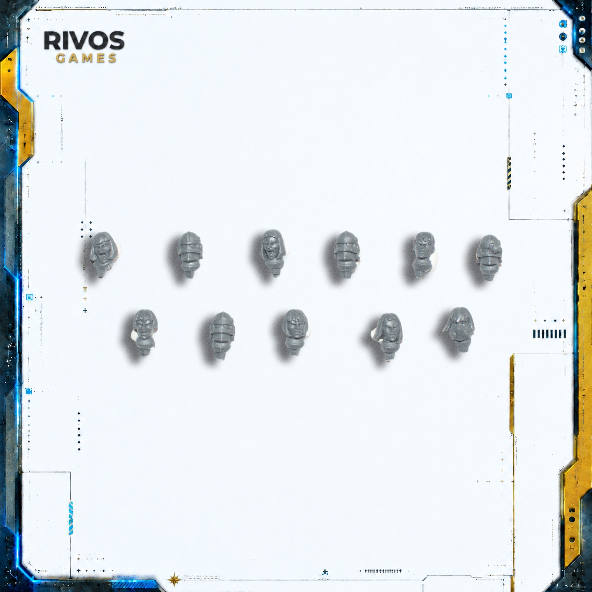 Warhammer 40K Adepta Sororitas Retributor Squad Heads x 11 B - Bits (Bitz)