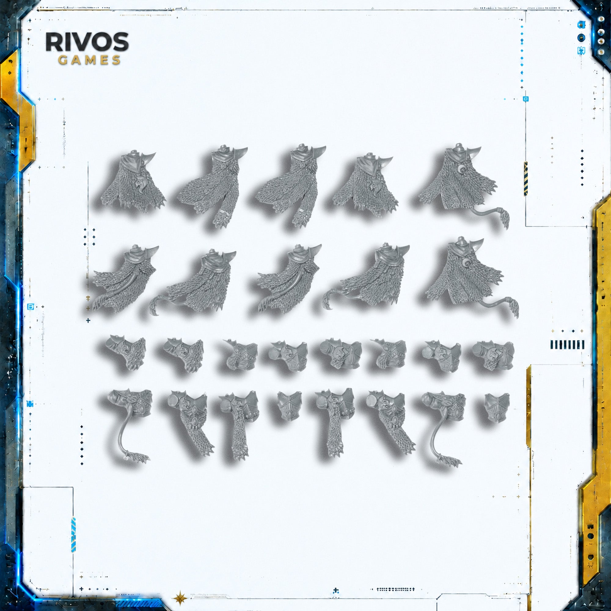 Warhammer High Elf Realms White Lions of Chrace Torso x 10 - Bits (Bitz)