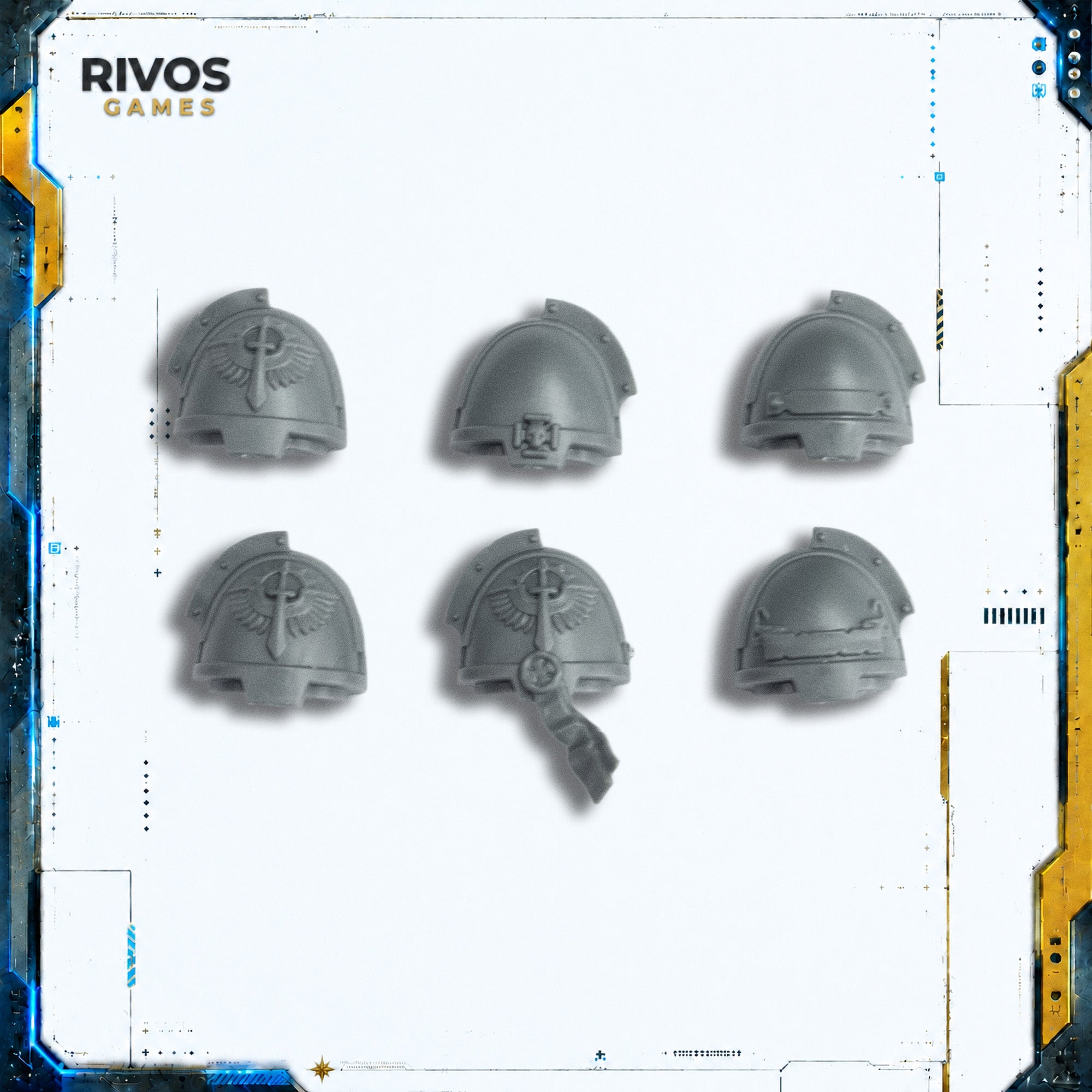 Warhammer 40K Dark Angels Inner Circle Companions Shoulder Pads x 6 - Bits (Bitz)