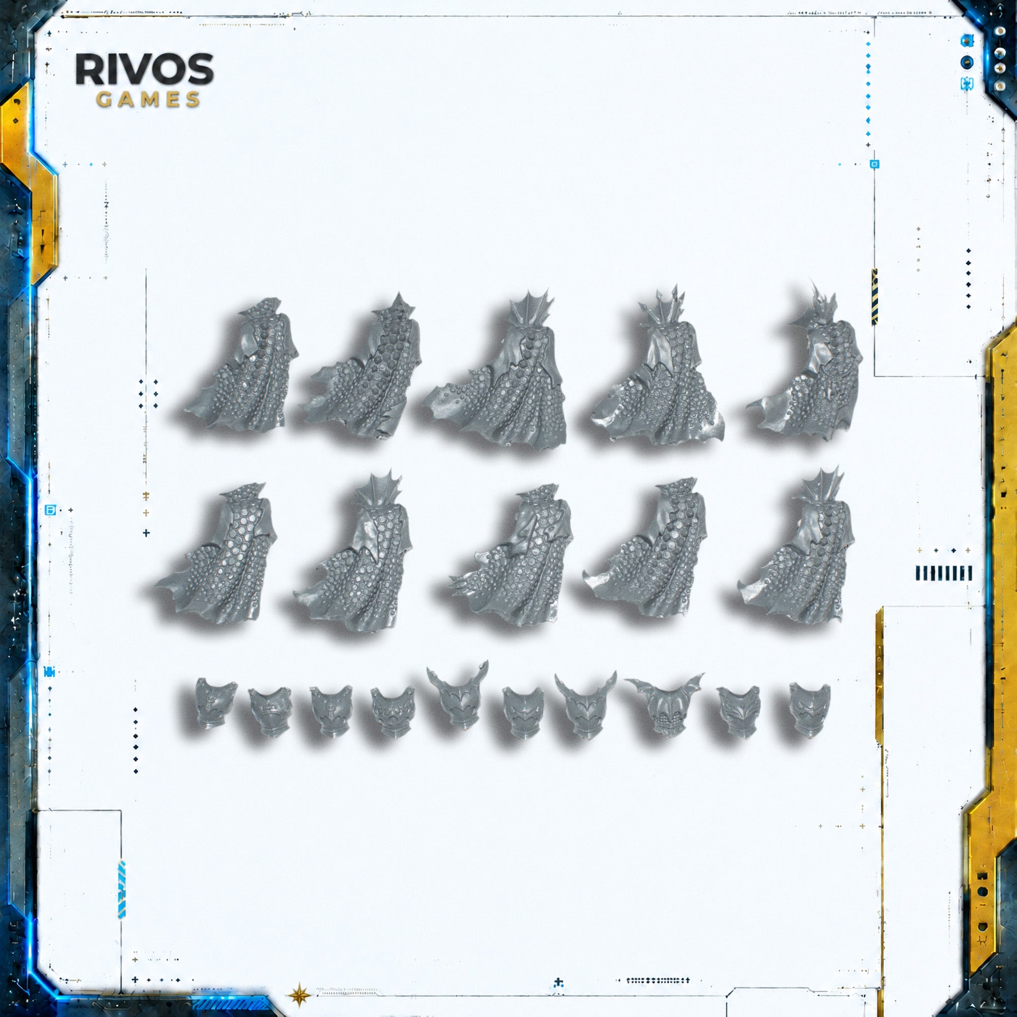 Warhammer Cities of Sigmar Black Ark Corsairs Sea Dragon Torso x 10 - Bits (Bitz)