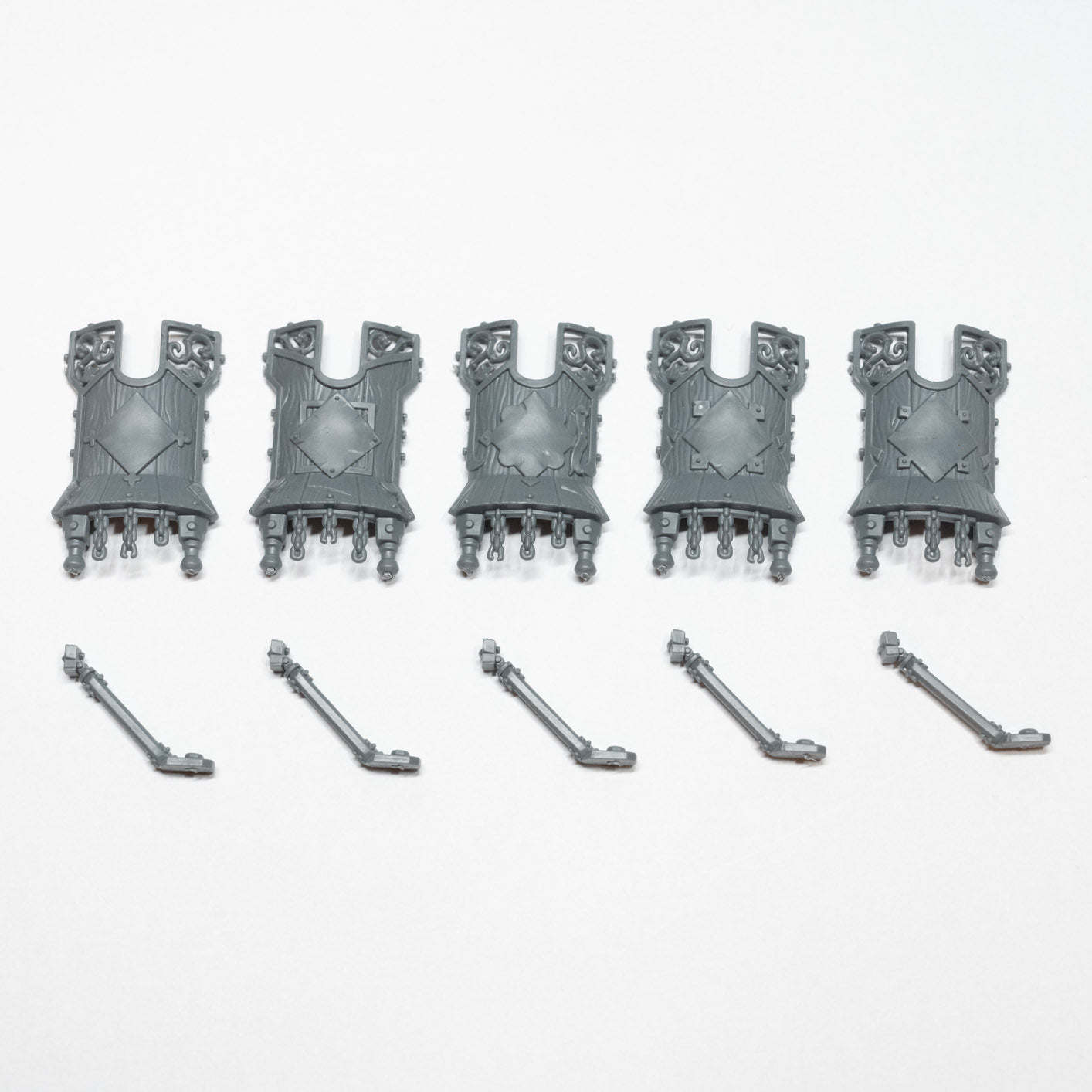 Cities of Sigmar Freeguild Fusiliers Pavise Shield x 5 A[Bits] - Age of Sigmar - Authentic Sprue