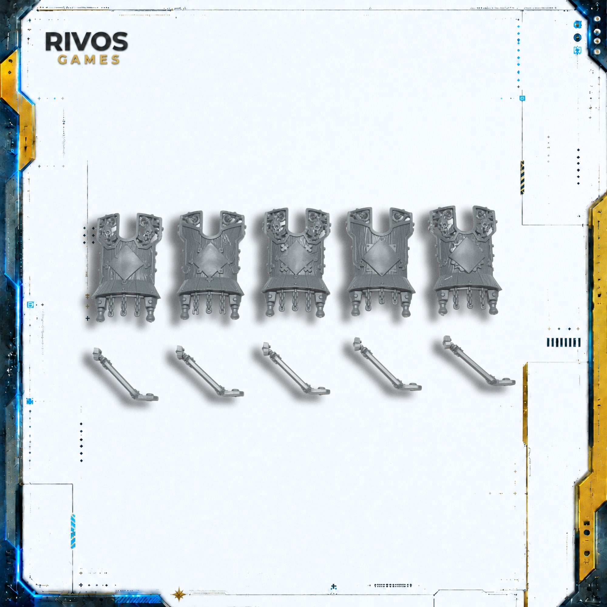 Warhammer Cities of Sigmar Freeguild Fusiliers Pavise Shield x 5 B - Bits (Bitz)