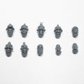 Cities of Sigmar Freeguild Fusiliers Heads x 10 - Age of Sigmar - Spare Part