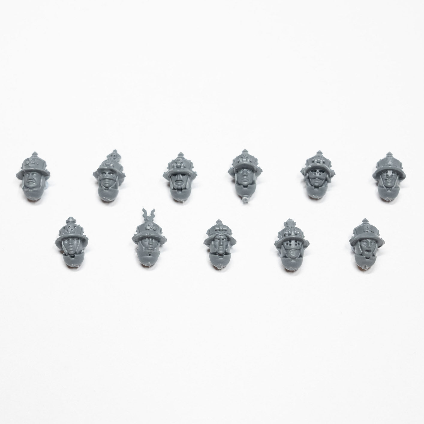 Cities of Sigmar Freeguild Fusiliers Heads x 11 - Age of Sigmar - Spare Part