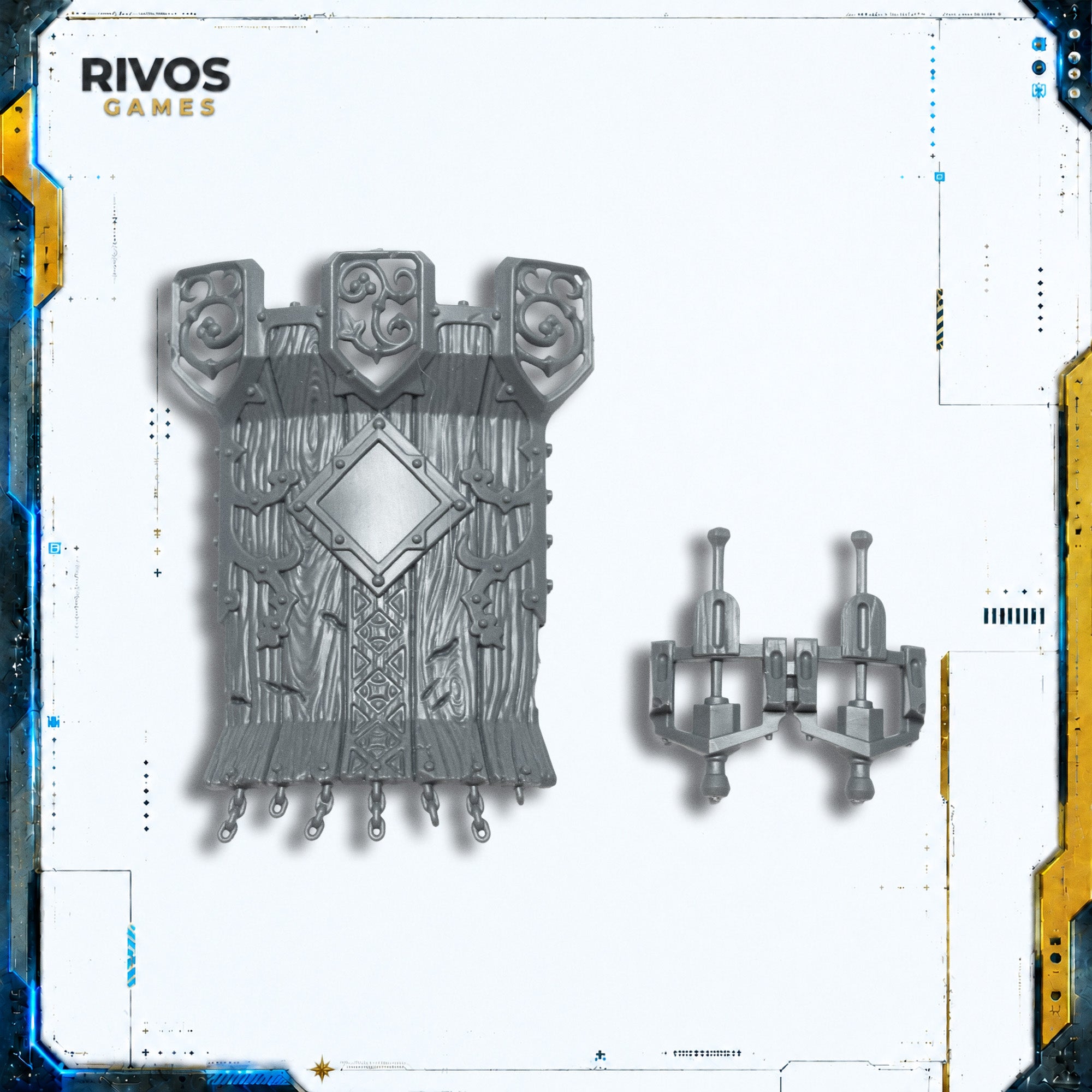 Warhammer Cities of Sigmar Fusil Major on Ogor Warhulk Shield - Bits (Bitz)