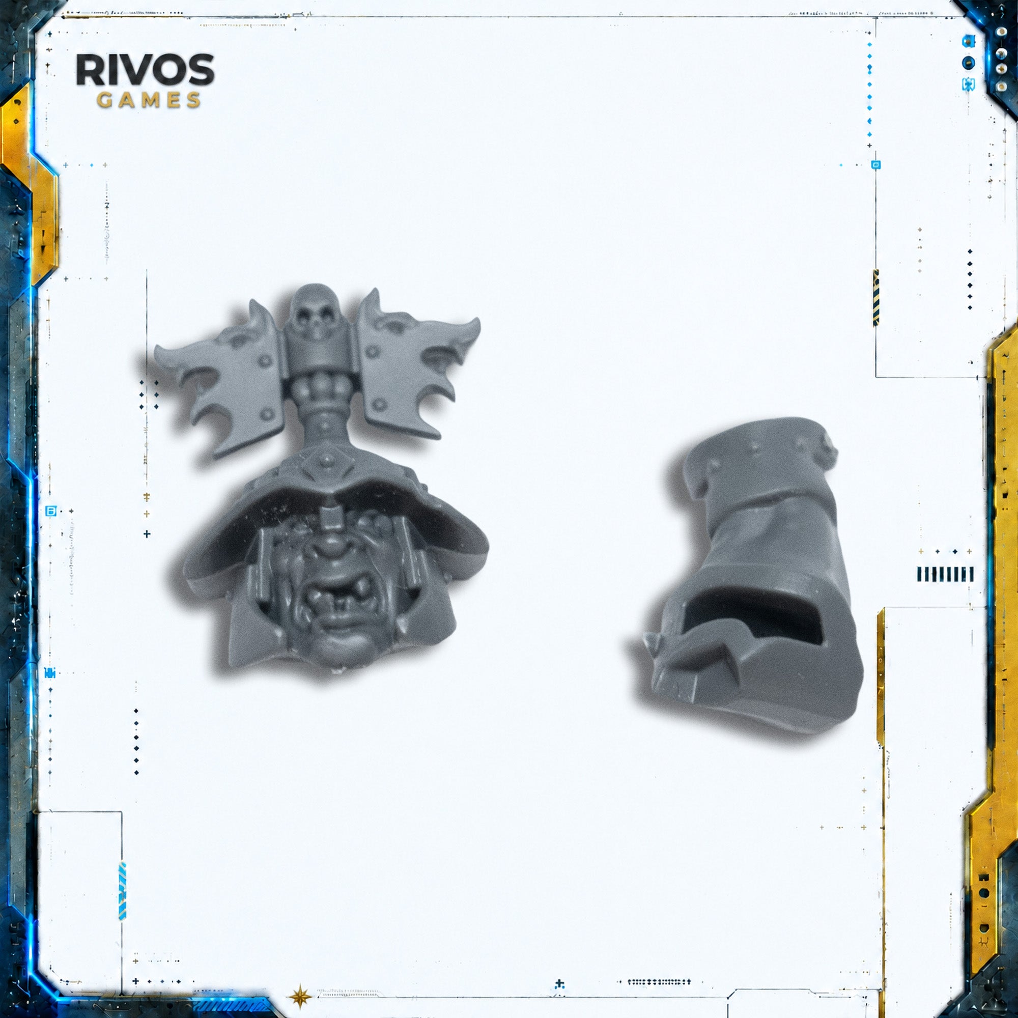 Warhammer Cities of Sigmar Fusil Major on Ogor Warhulk Ogor Head A - Bits (Bitz)