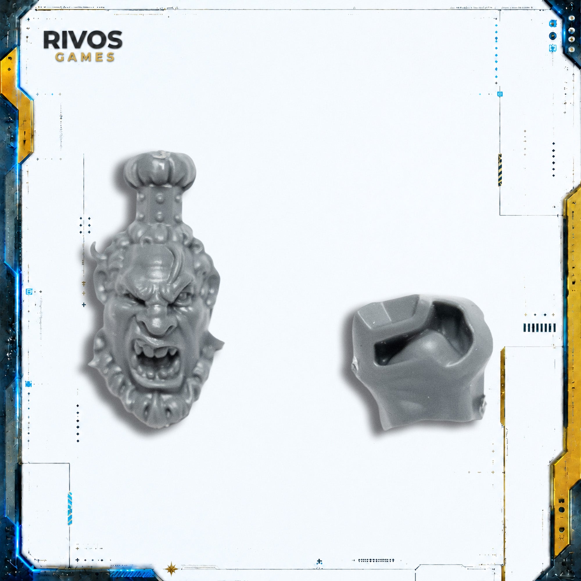 Warhammer Cities of Sigmar Fusil Major on Ogor Warhulk Ogor Head B - Bits (Bitz)