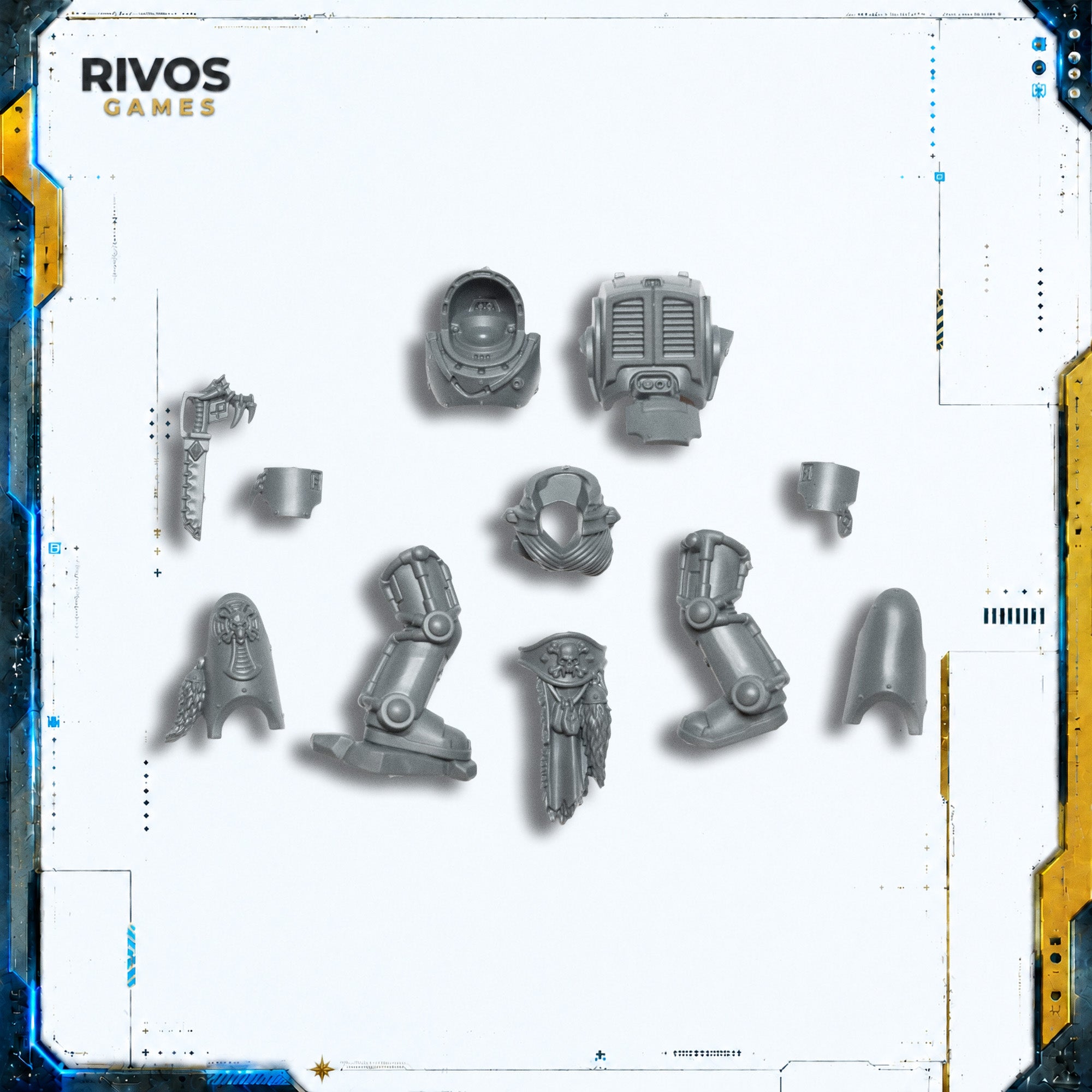 Warhammer 40K Space Wolves Wolf Guard Terminators Legs and Torso A - Bits (Bitz)