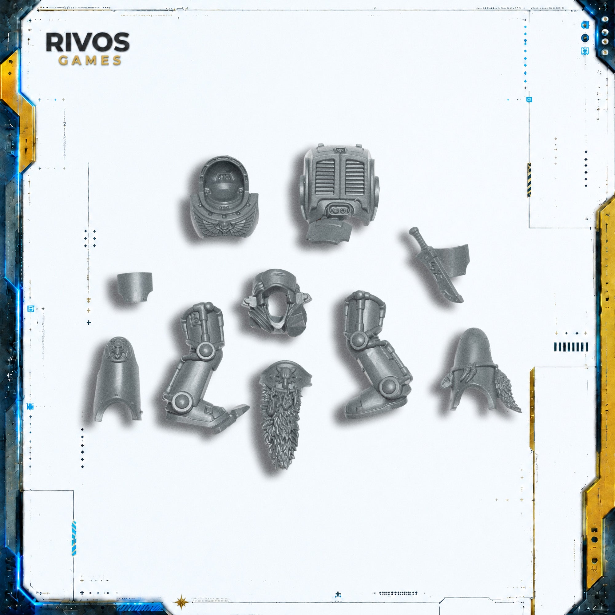 Warhammer 40K Space Wolves Wolf Guard Terminators Legs and Torso C - Bits (Bitz)