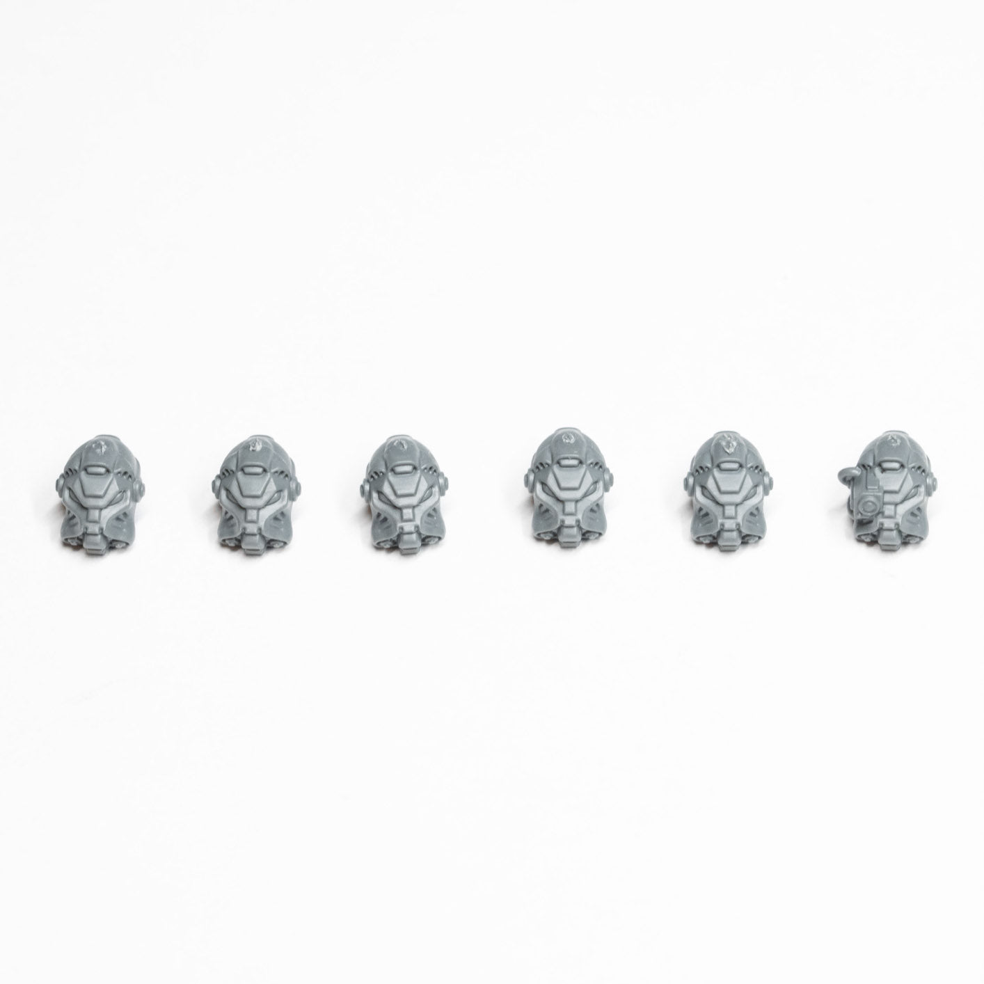 Space Wolves Wolf Guard Terminators Helmets x 6 - Warhammer - Authentic Sprue