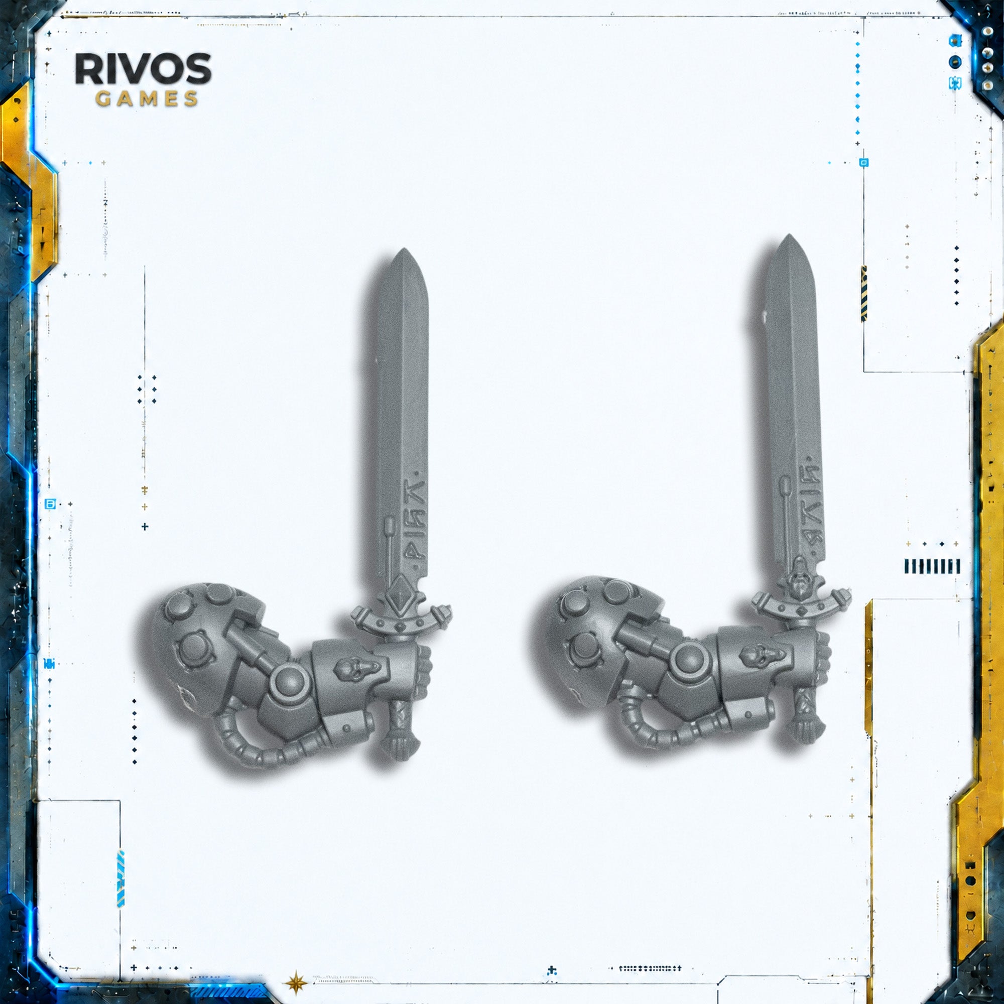 Warhammer 40K Space Wolves Wolf Guard Terminators Power Sword x 2 - Bits (Bitz)