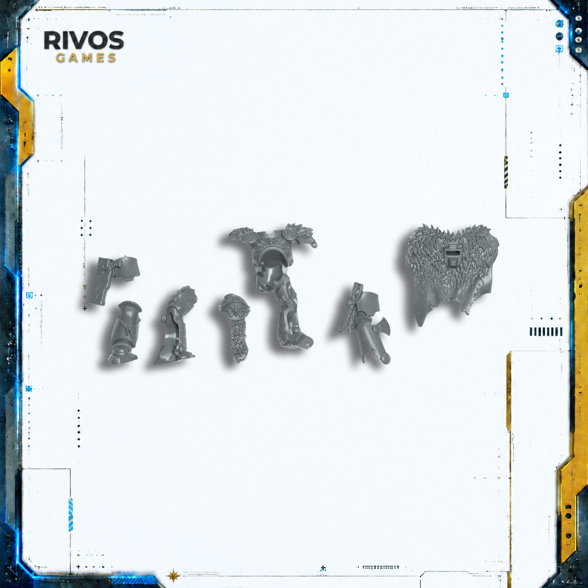 Warhammer 40K Space Wolves Wolf Guard Headtakers Torso and Legs A - Bits (Bitz)