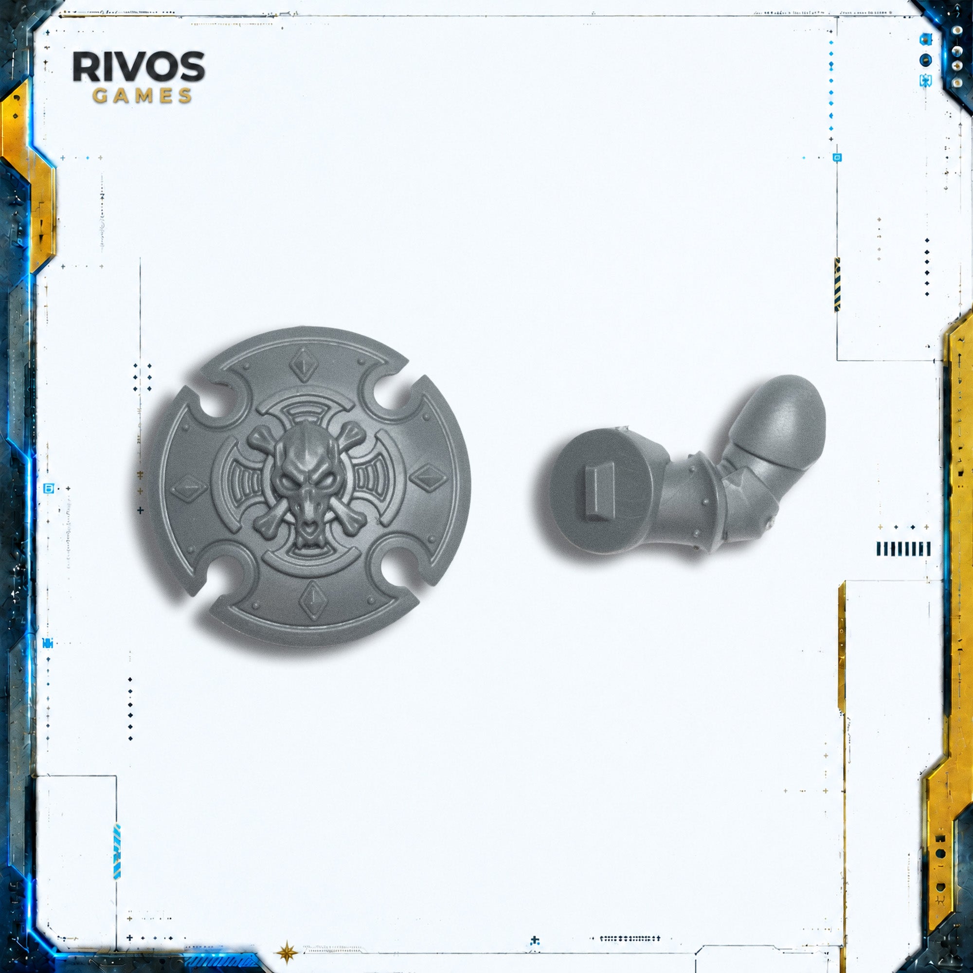 Warhammer 40K Space Wolves Wolf Guard Headtakers Storm Shield B - Bits (Bitz)