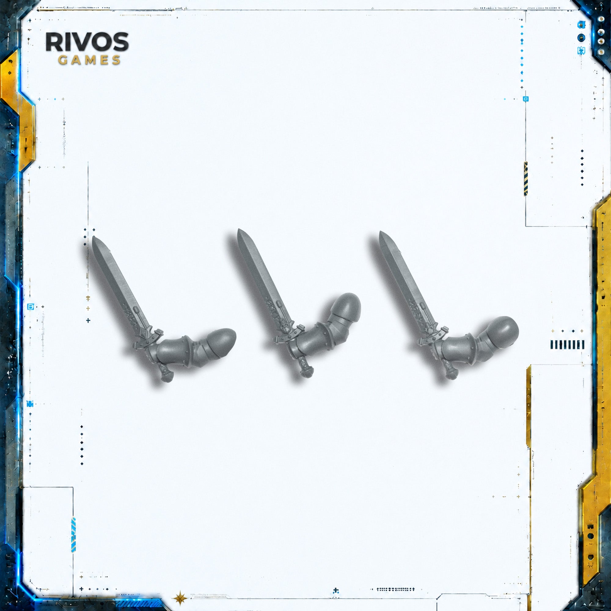 Warhammer 40K Space Wolves Wolf Guard Headtakers Power Sword x 3 - Bits (Bitz)