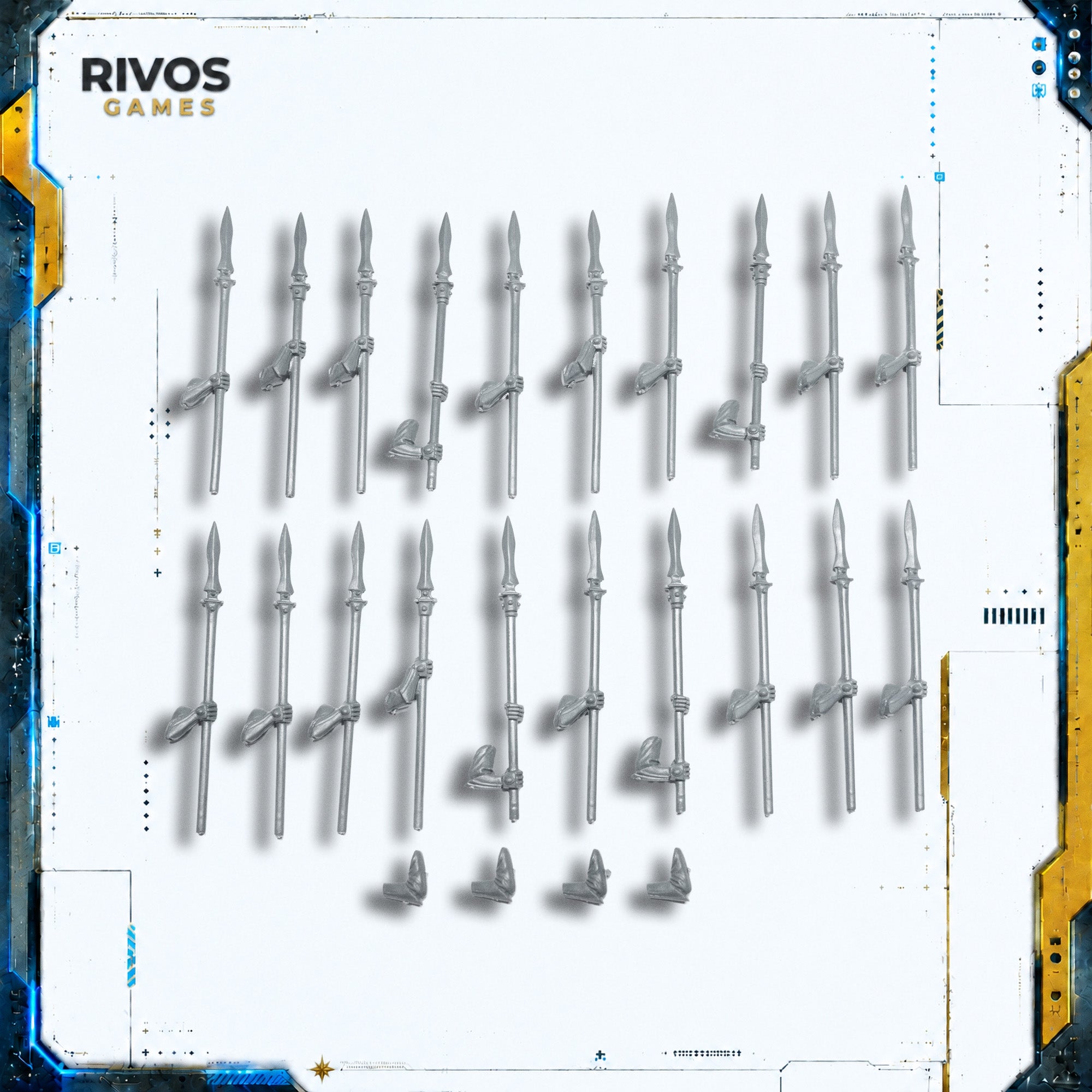 Warhammer High Elf Realms Elven Spearmen Spears x 20 - Bits (Bitz)
