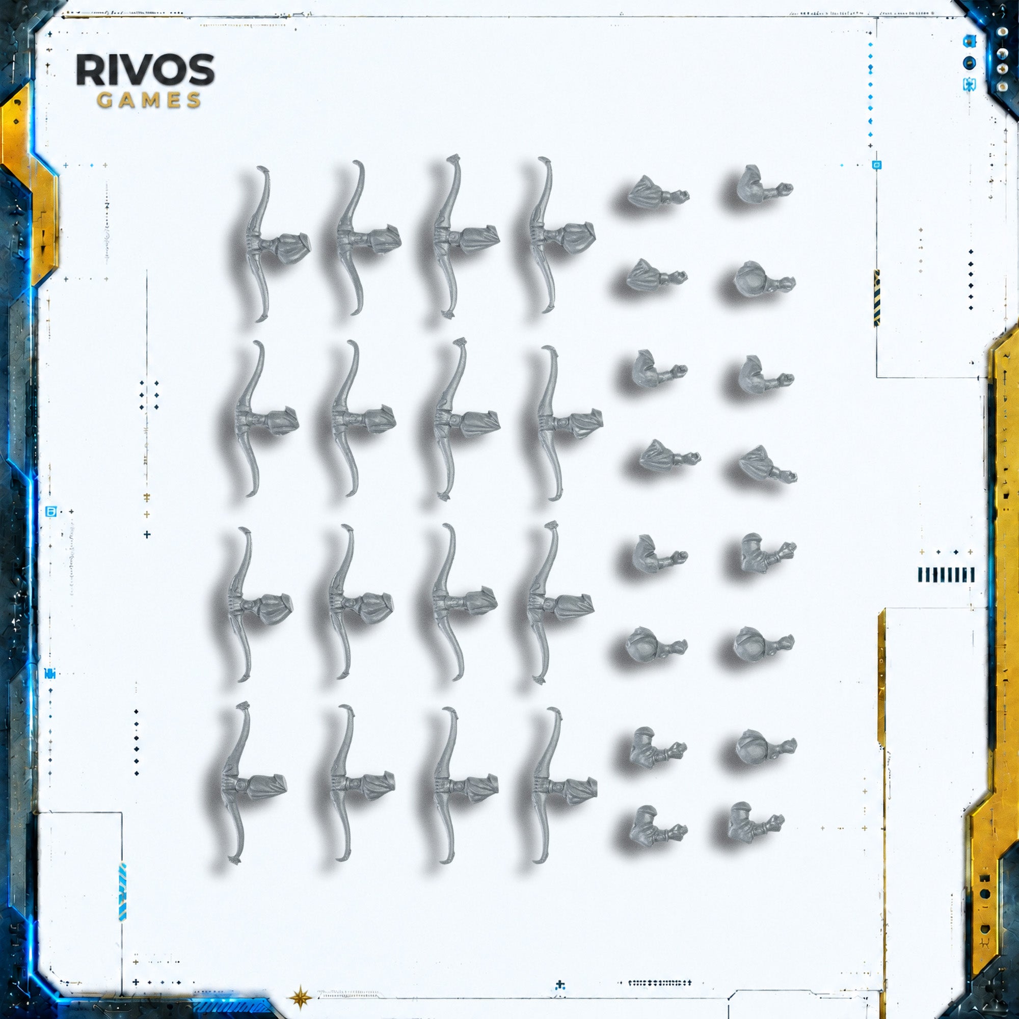 Warhammer High Elf Realms Elven Archers Bows x 16 - Bits (Bitz)