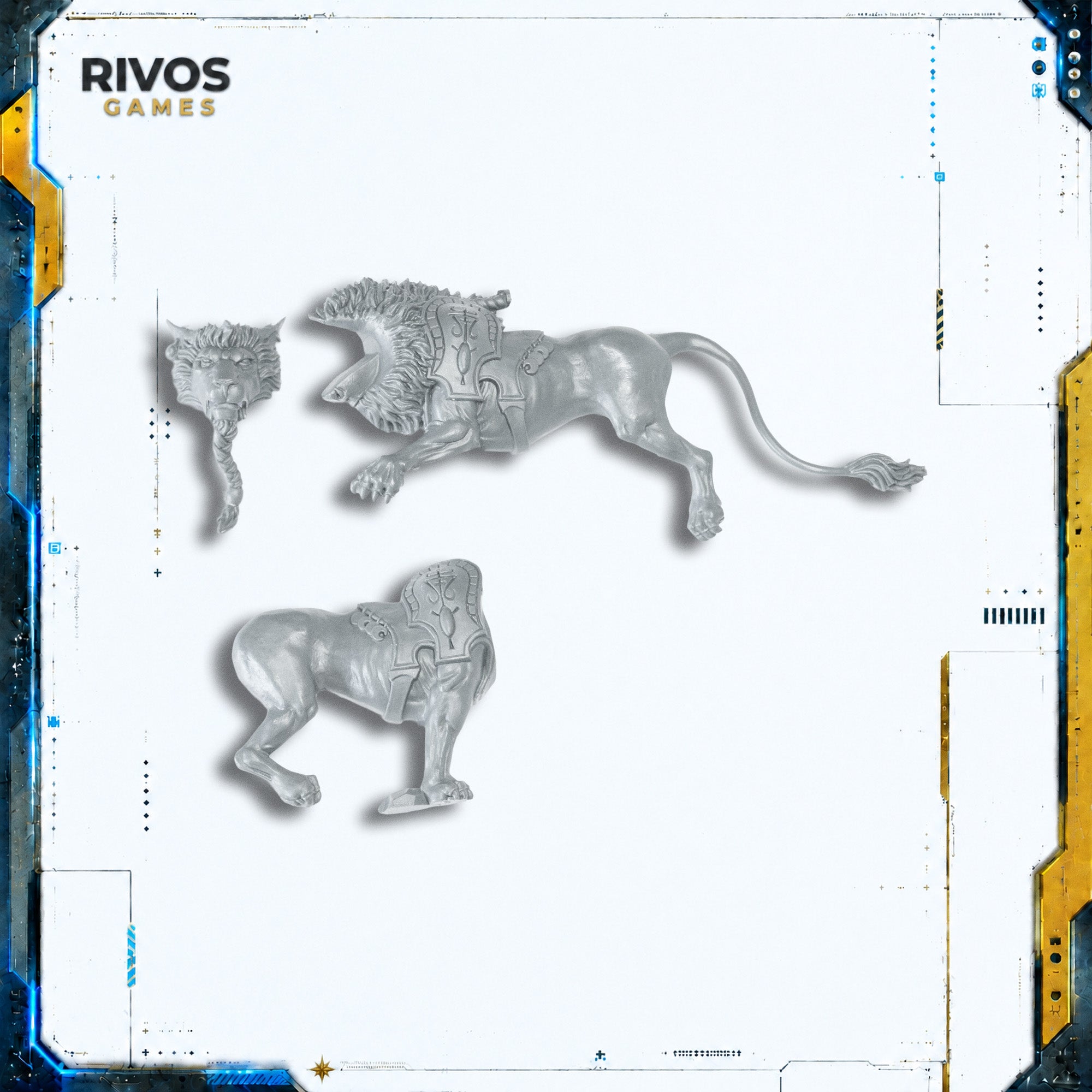 Warhammer High Elf Realms Tiranoc Chariots War Lion B - Bits (Bitz)