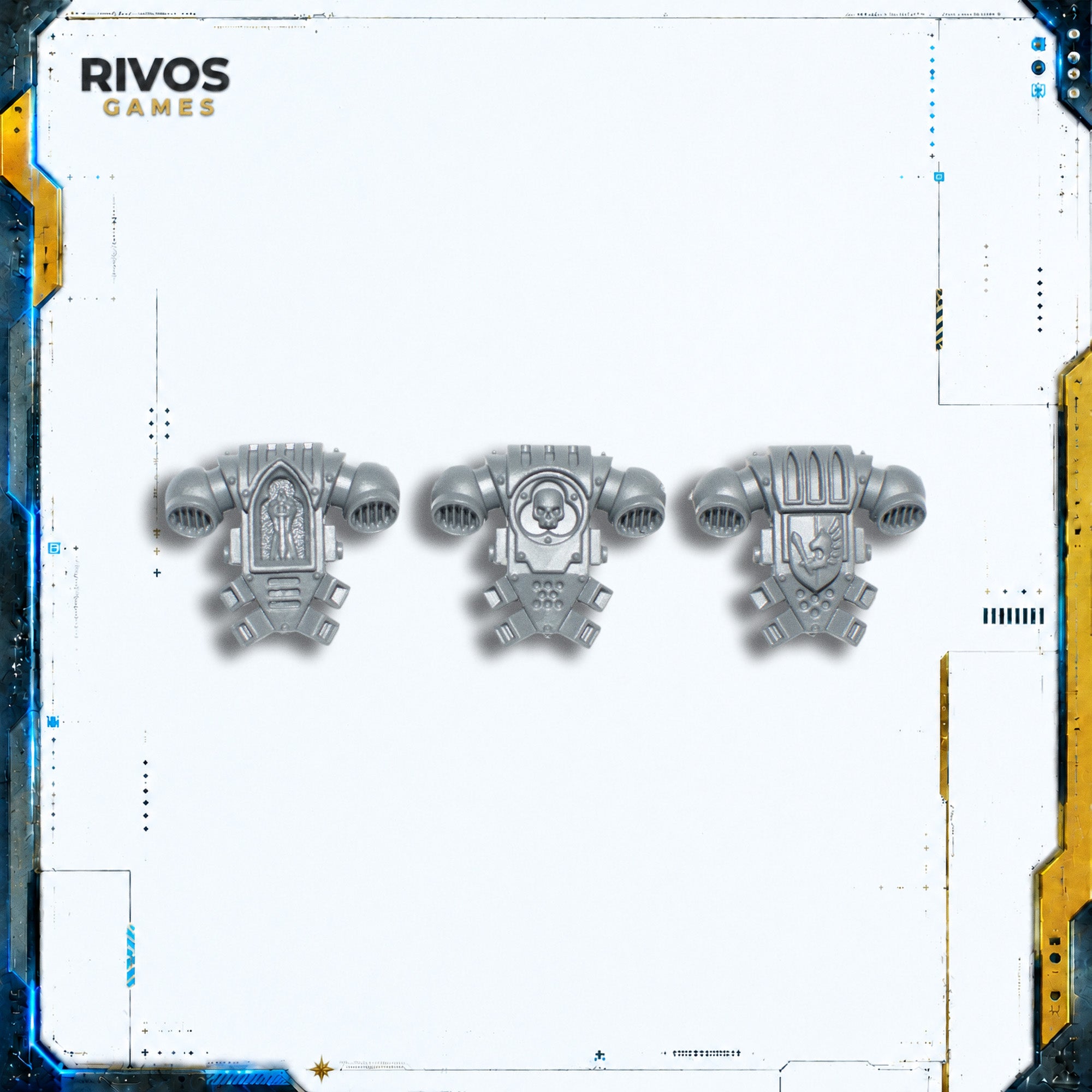 Warhammer 40K Dark Angels Ravenwing Command Squad Backpacks x 3 - Bits (Bitz)