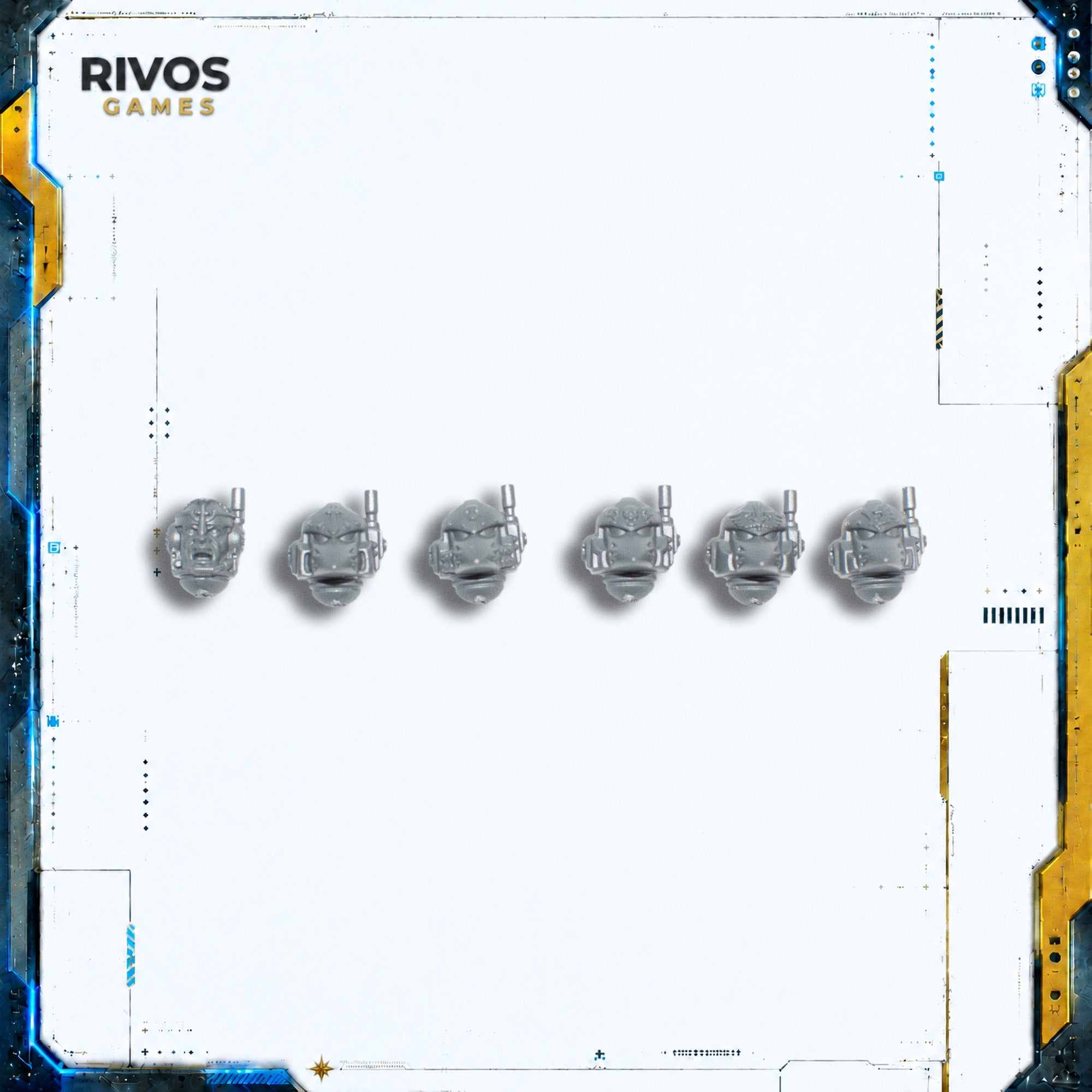 Warhammer 40K Dark Angels Ravenwing Command Squad Heads x 6 - Bits (Bitz)