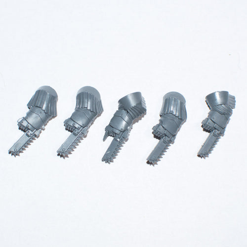 Horus Heresy Space Marines Cataphractii Terminators Chainfist x 5 - Warhammer - Authentic Sprue