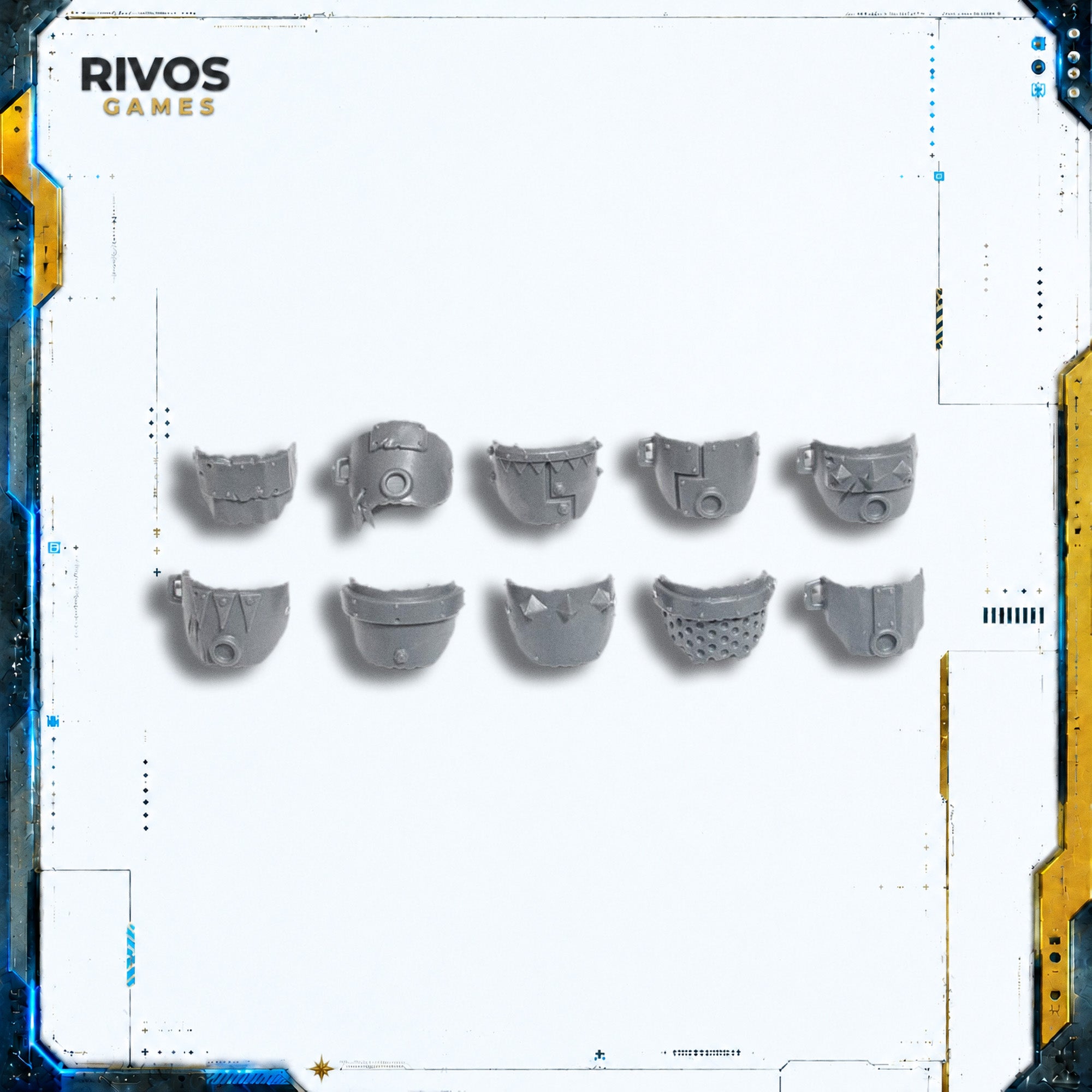 Warhammer 40K Orks Ork Flash Gitz Shoulder Pads x 10 - Bits (Bitz)