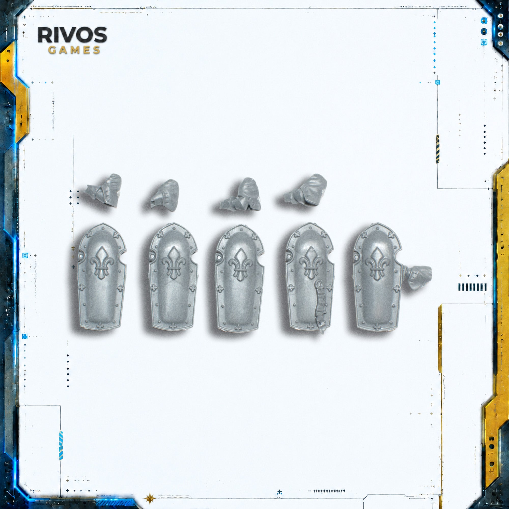 Warhammer 40K Adepta Sororitas Celestian Sacresants Sacresant Shields x 5 - Bits (Bitz)