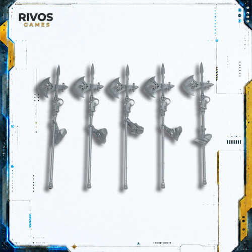 Warhammer 40K Adepta Sororitas Celestian Sacresants Anointed Halberds x 5 - Bits (Bitz)