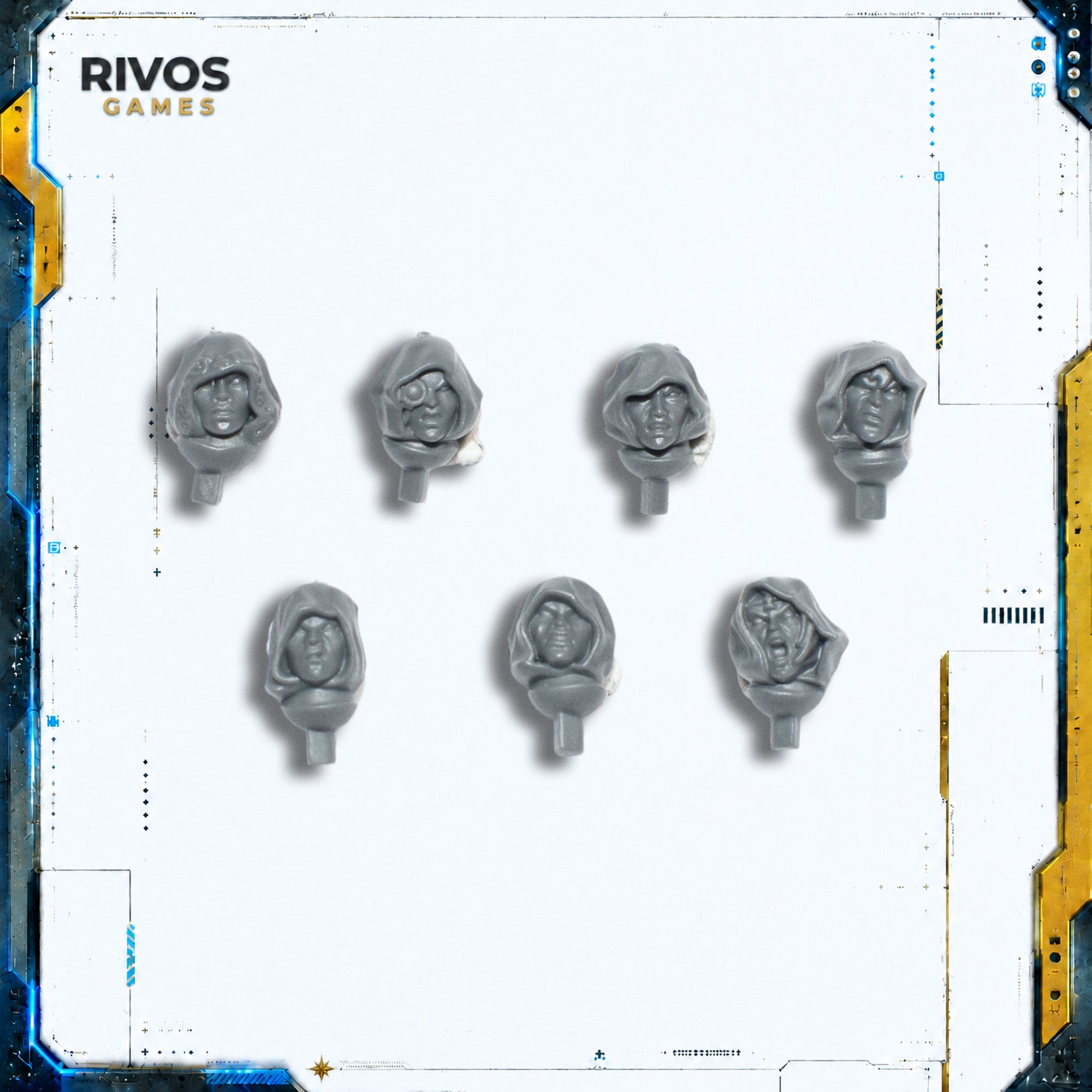 Warhammer 40K Adepta Sororitas Celestian Sacresants Heads x 7 - Bits (Bitz)