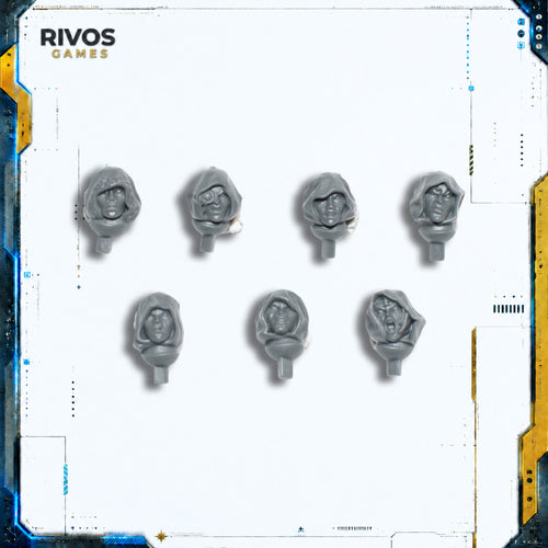 Warhammer 40K Adepta Sororitas Celestian Sacresants Heads x 7 - Bits (Bitz)