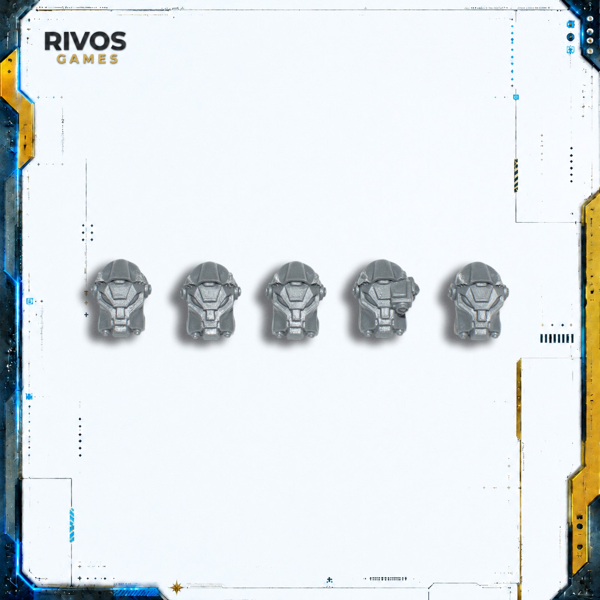 Warhammer 40K Space Marines Terminator Assault Squad Heads x 5 - Bits (Bitz)