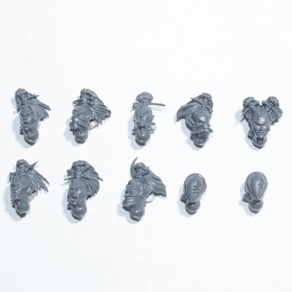 Warhammer 40K Drukhari Wyches Heads x 10 Bits Bitz