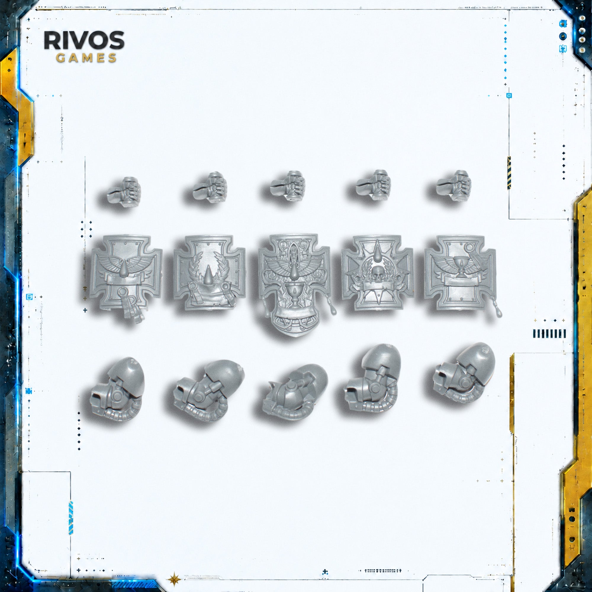 Warhammer 40K Blood Angels Terminator Assault Squad Storm Shield x 5 - Bits (Bitz)