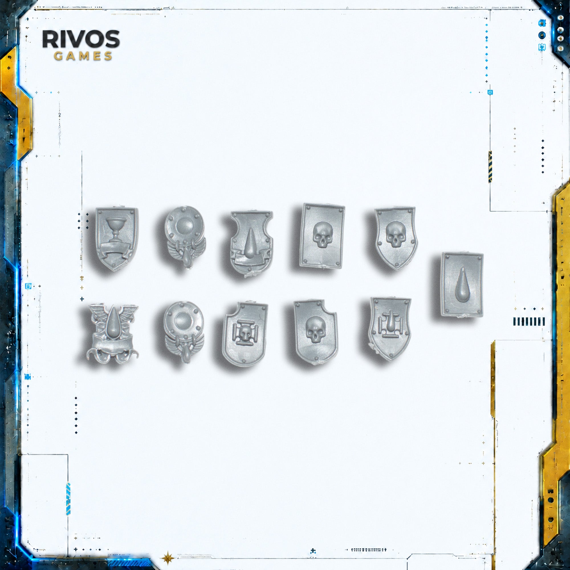Warhammer 40K Blood Angels Terminator Assault Squad Shoulder Shields - Bits (Bitz)