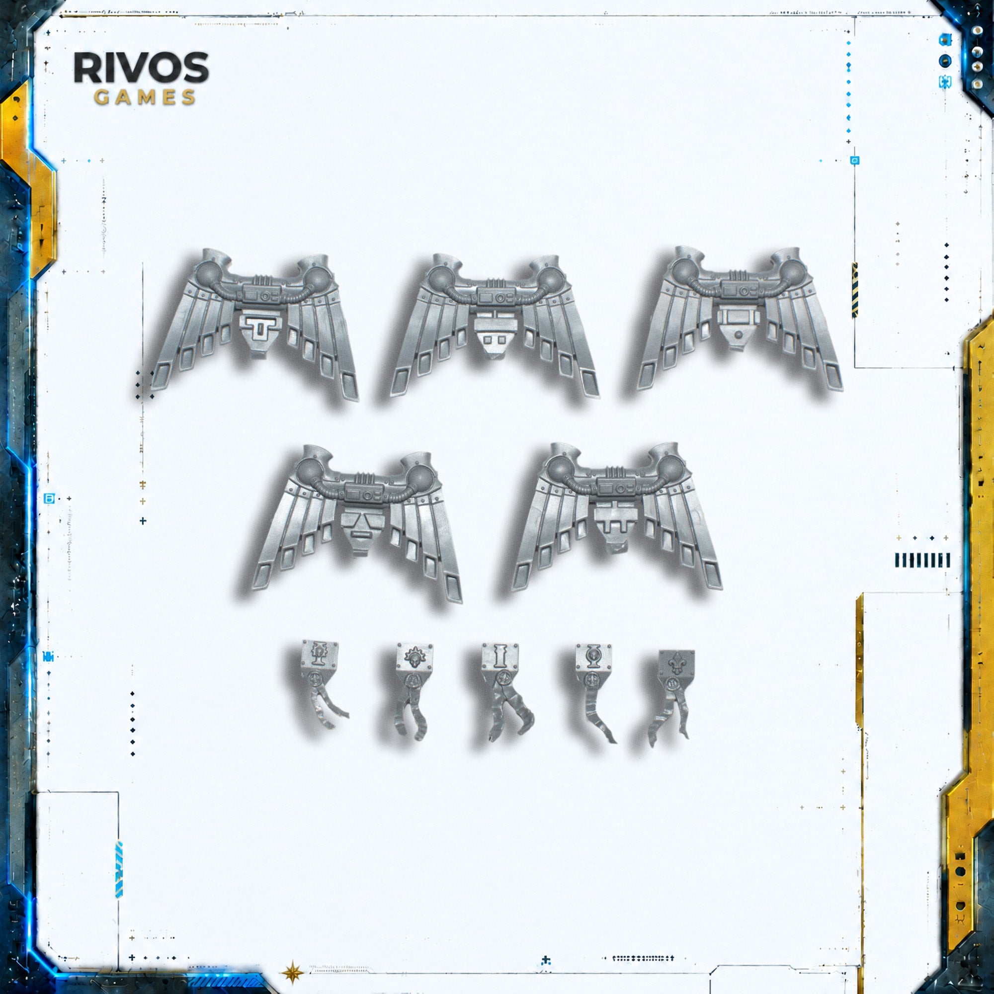 Warhammer 40K Adepta Sororitas Seraphim Squad Jump Packs x 5 - Bits (Bitz)