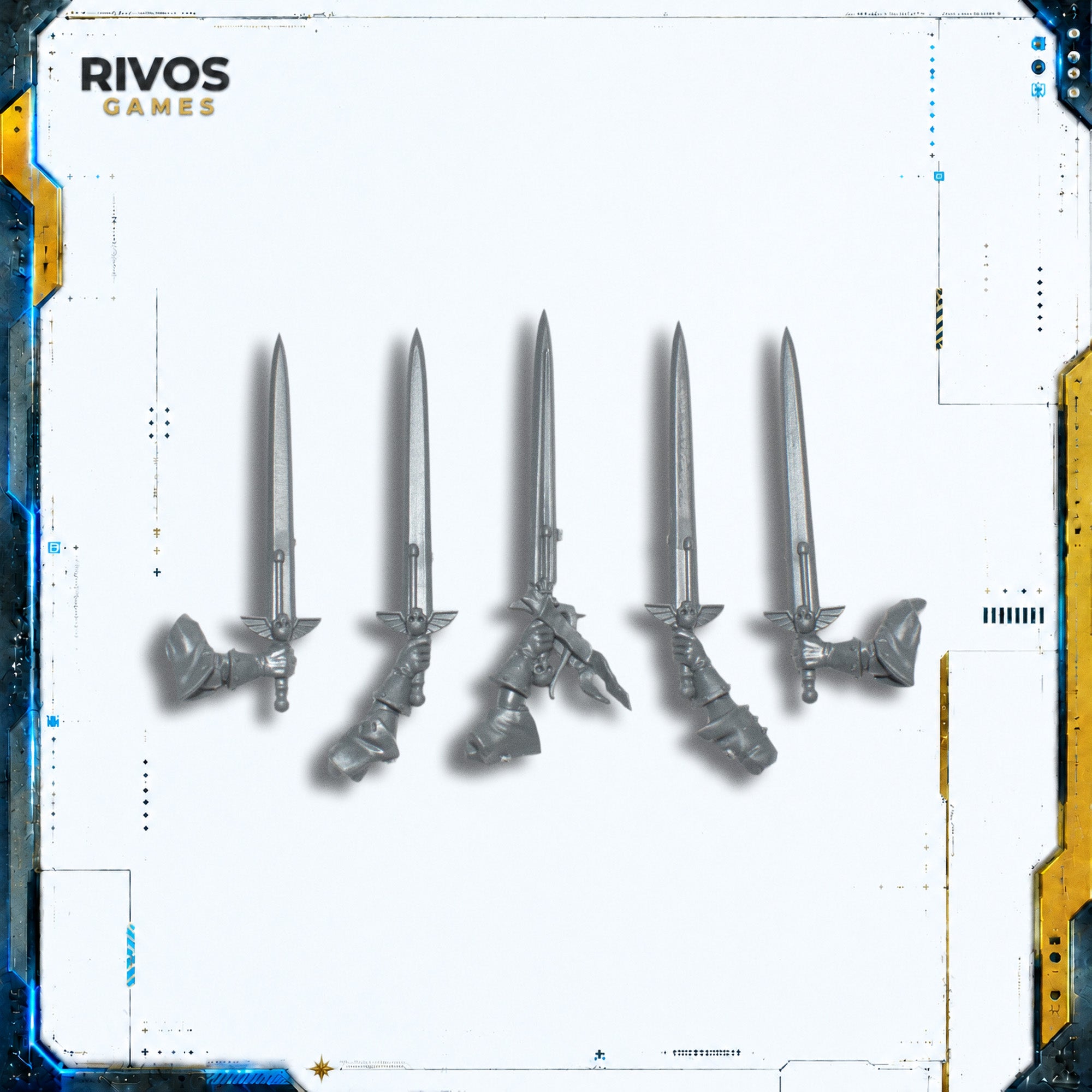 Warhammer 40K Adepta Sororitas Seraphim Squad Power Swords x 5 - Bits (Bitz)