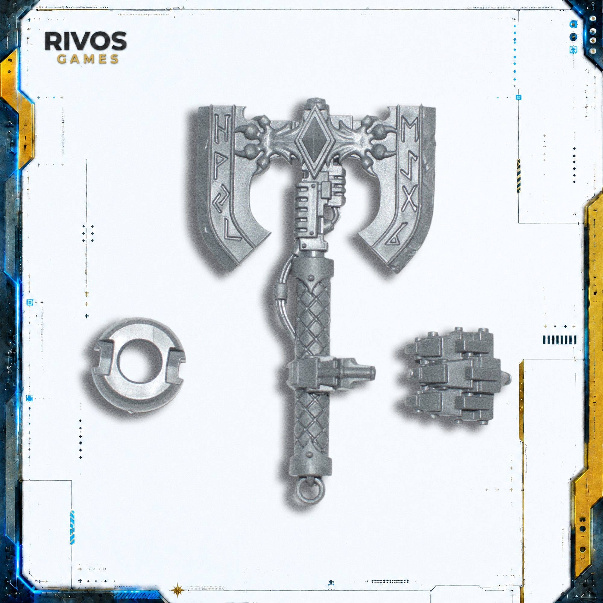 Warhammer 40K Space Wolves Venerable Dreadnought Fenrisian Great Axe - Bits (Bitz)
