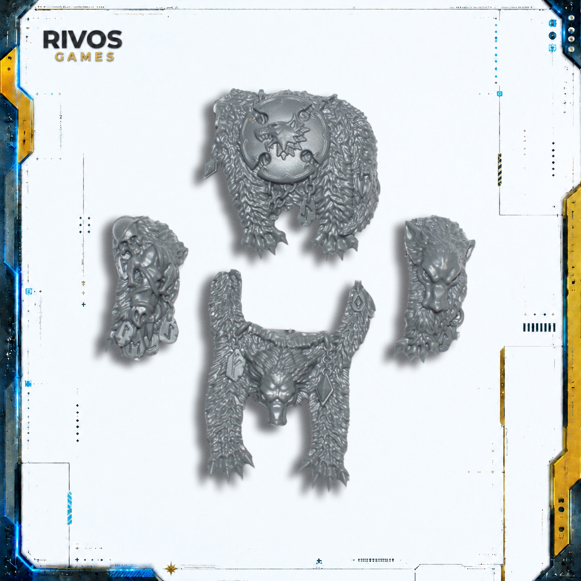 Warhammer 40K Space Wolves Venerable Dreadnought Wolf Pelts - Bits (Bitz)