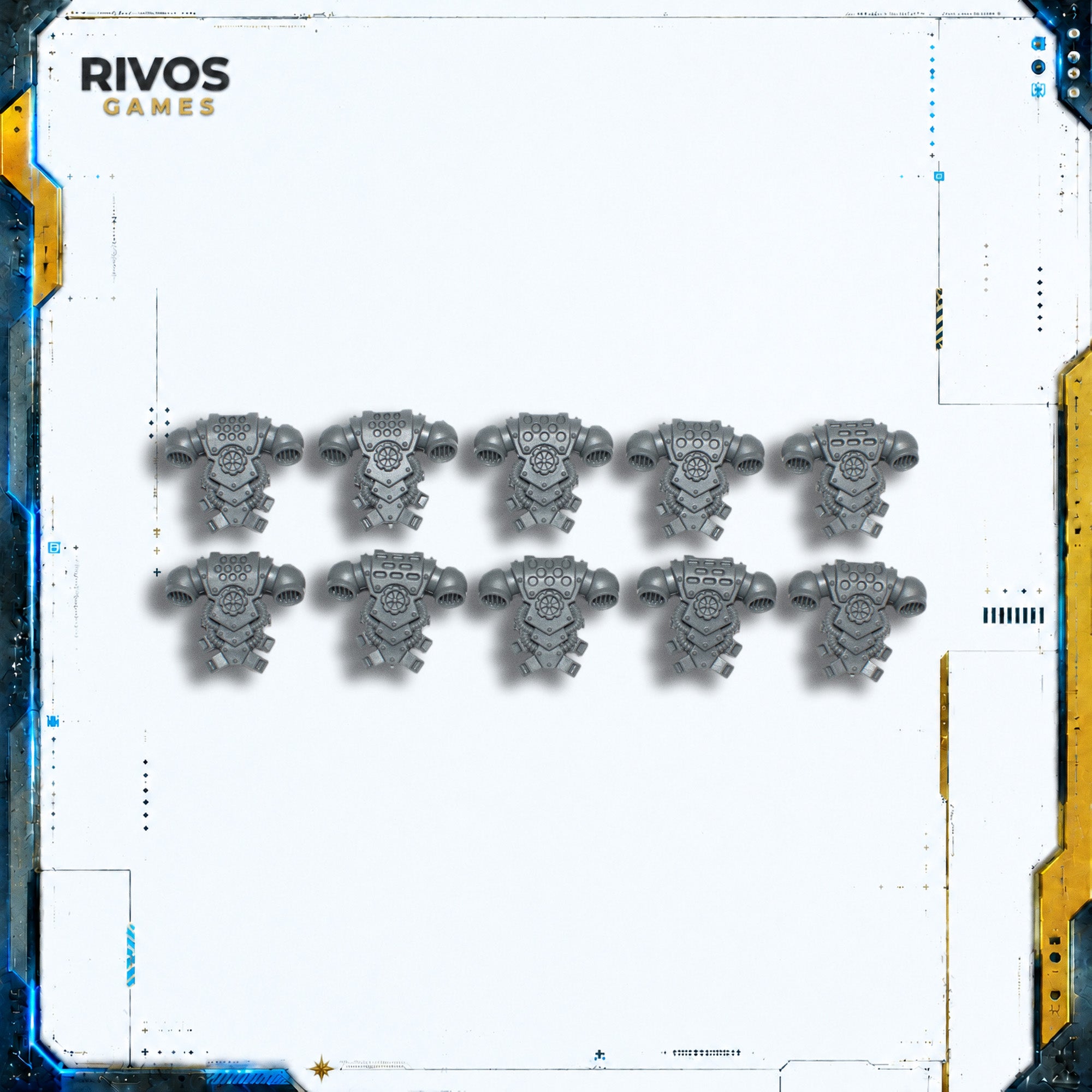 Horus Heresy Space Marines Mark IV Tactical Squad Backpacks x 10 - Bits (Bitz)