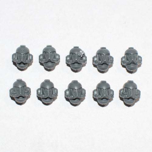 Horus Heresy Space Marines Mark IV Tactical Squad Helmets x 10 - Warhammer - Spare Part