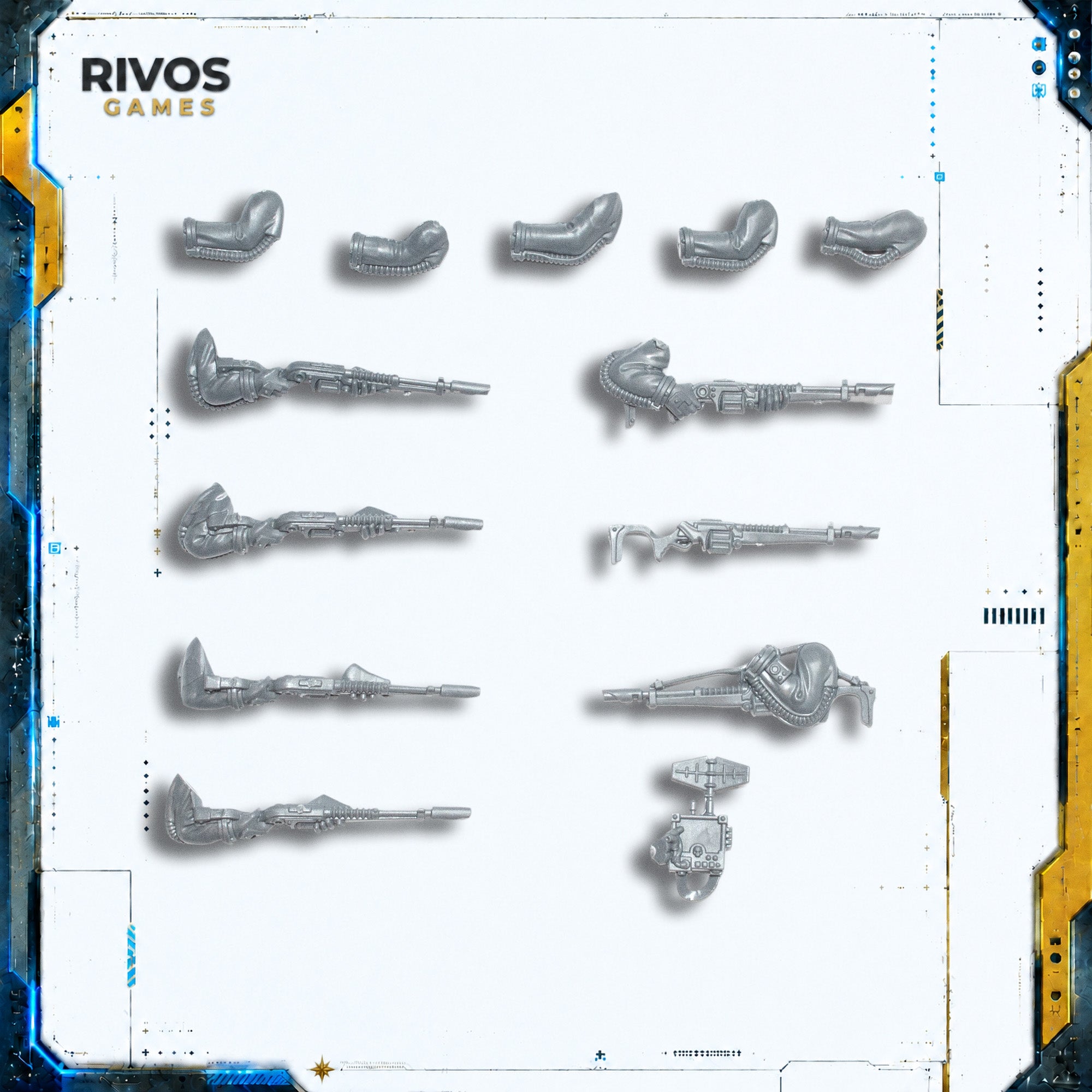 Horus Heresy Solar Auxilia Tactical Command Section Lasrifles - Bits (Bitz)