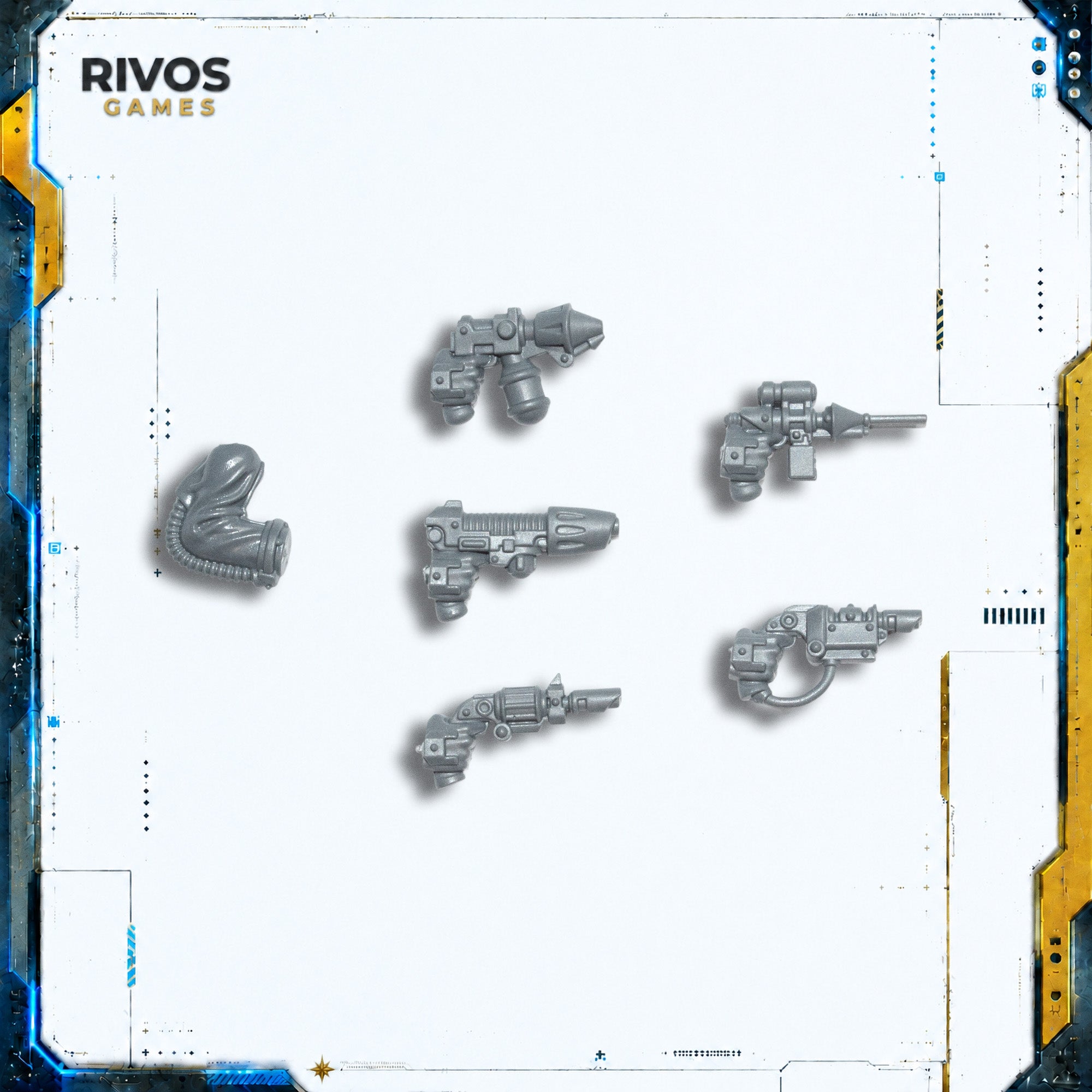 Horus Heresy Solar Auxilia Tactical Command Section Captain Pistols - Bits (Bitz)