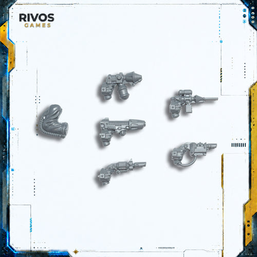 Horus Heresy Solar Auxilia Tactical Command Section Captain Pistols Bits Bitz